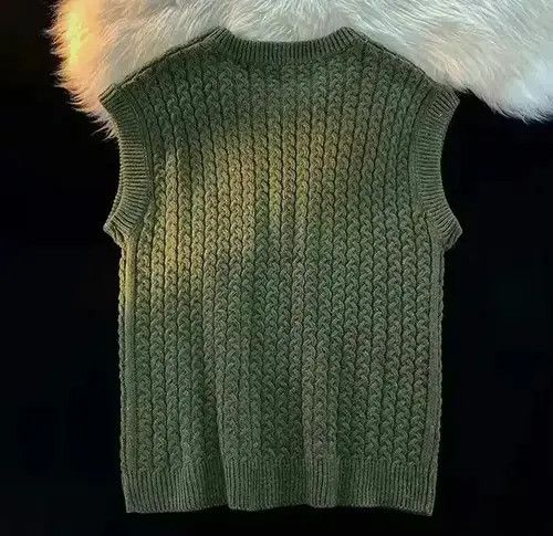 Japanese Brand × Vintage Knitwear Harajuku Round Neck Sweater Pullover Vest Size US XL / EU 56 / 4 - 2 Thumbnail