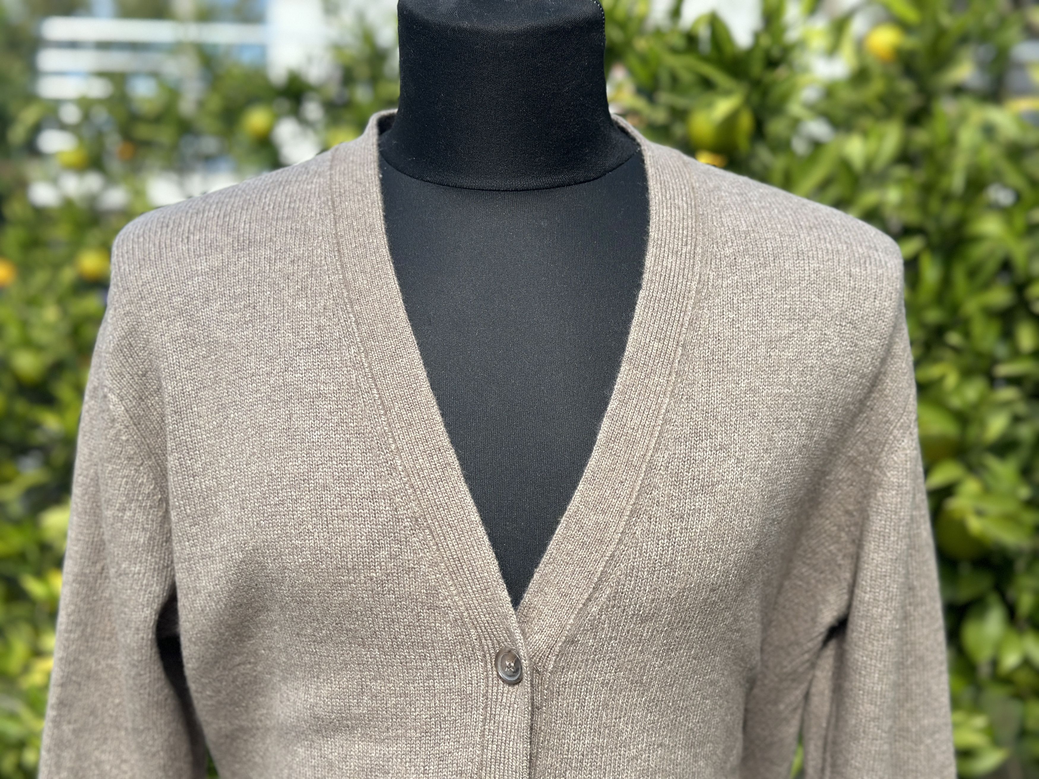 Other Jenni Kayne Taupe Cardigan Knit Cashmere Wool Size 2XL Size XXL / US 16-18 / IT 52-54 - 4 Thumbnail