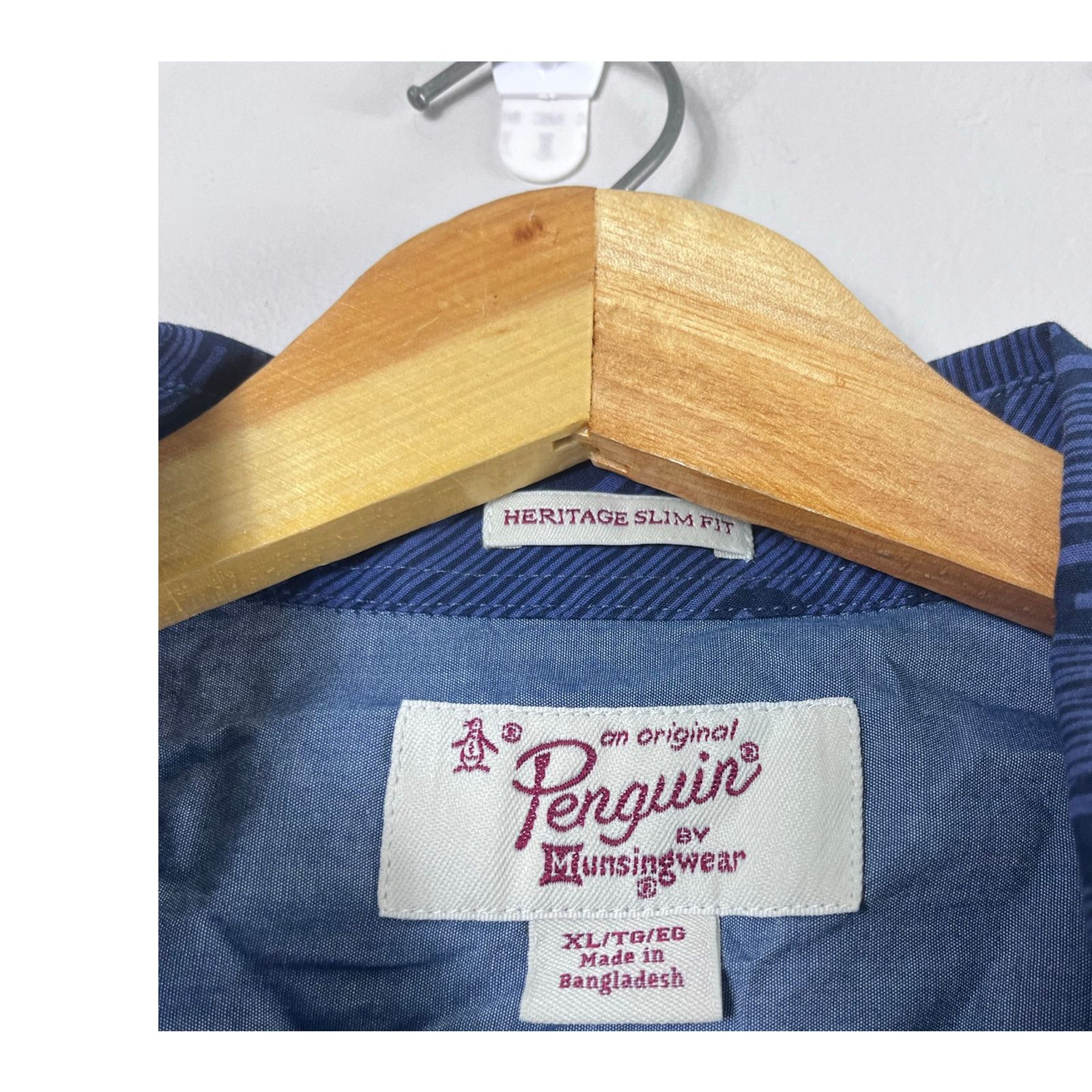 Original Penguin Men's Blue Original Penguin Button Up Polo XL Size US XL / EU 56 / 4 - 2 Thumbnail