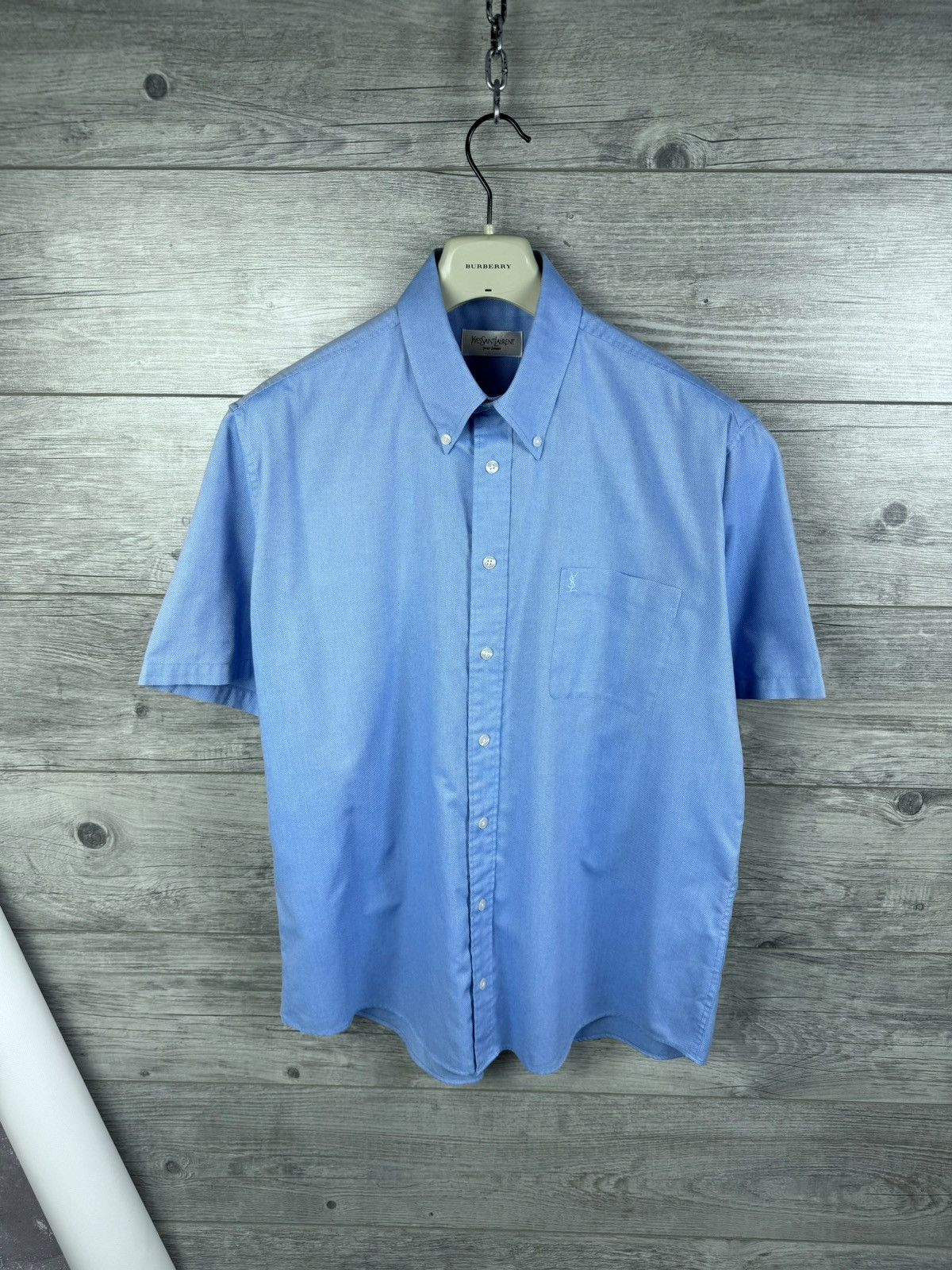 Vintage × Yves Saint Laurent Yves Saint Laurent Short Sleeve Shirt Size L Size US L / EU 52-54 / 3 - 1 Thumbnail