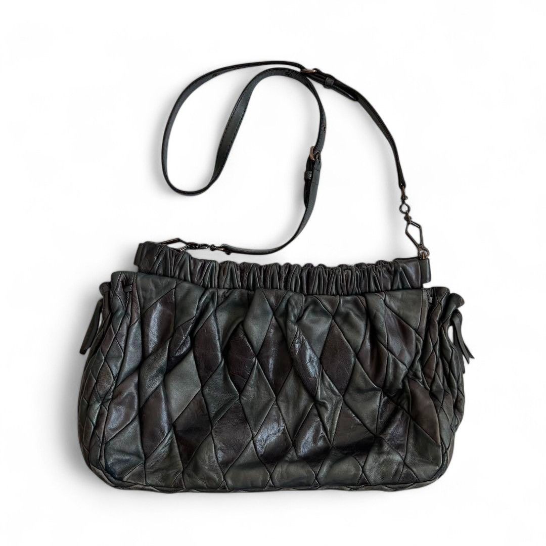 Miu Miu Miu Miu - Quilted Leather Shoulder Bag 90s Italy Designer Size ONE SIZE - 6 Thumbnail