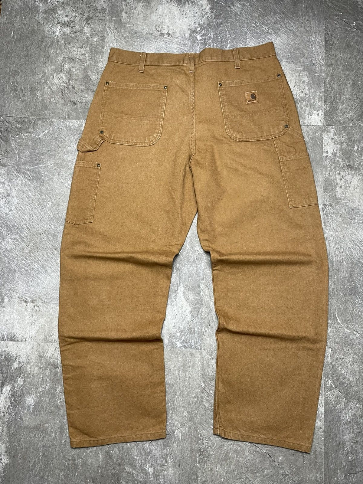 Carhartt Vintage Carhartt Double Knee Faded Tan Carpenter Pants Y2K Size US 36 / EU 52 - 2 Thumbnail
