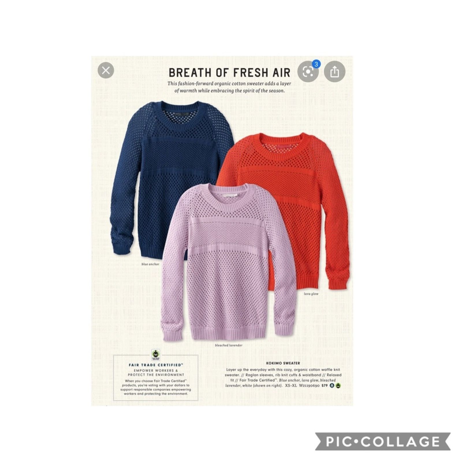 Prana Prana kikamo sweater blue open knit transitional size M Size M / US 6-8 / IT 42-44 - 2 Thumbnail