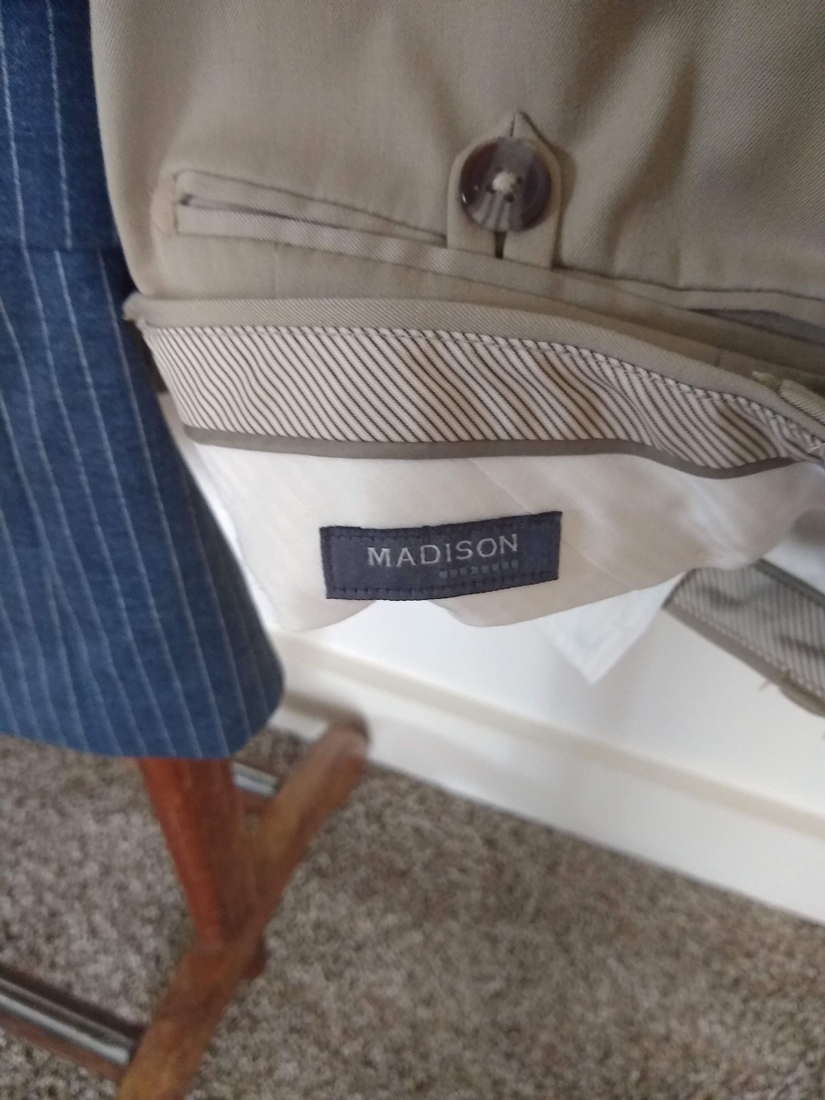 Ben Sherman Blue Pinstripe Blazer and Pants Size 40S - 4 Thumbnail