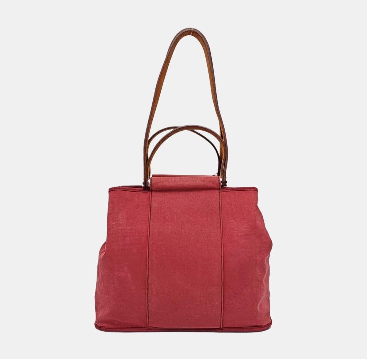 Hermes Hermes Cabag Red Canvas Tote Bag Size ONE SIZE - 8 Thumbnail