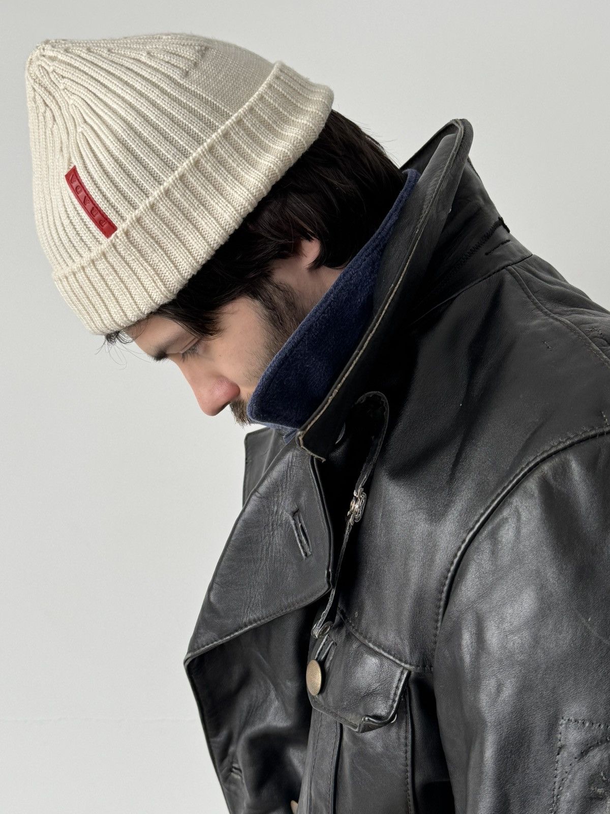 Prada Prada Sport 00s Beanie Wool Hat Red Label Logo | Grailed