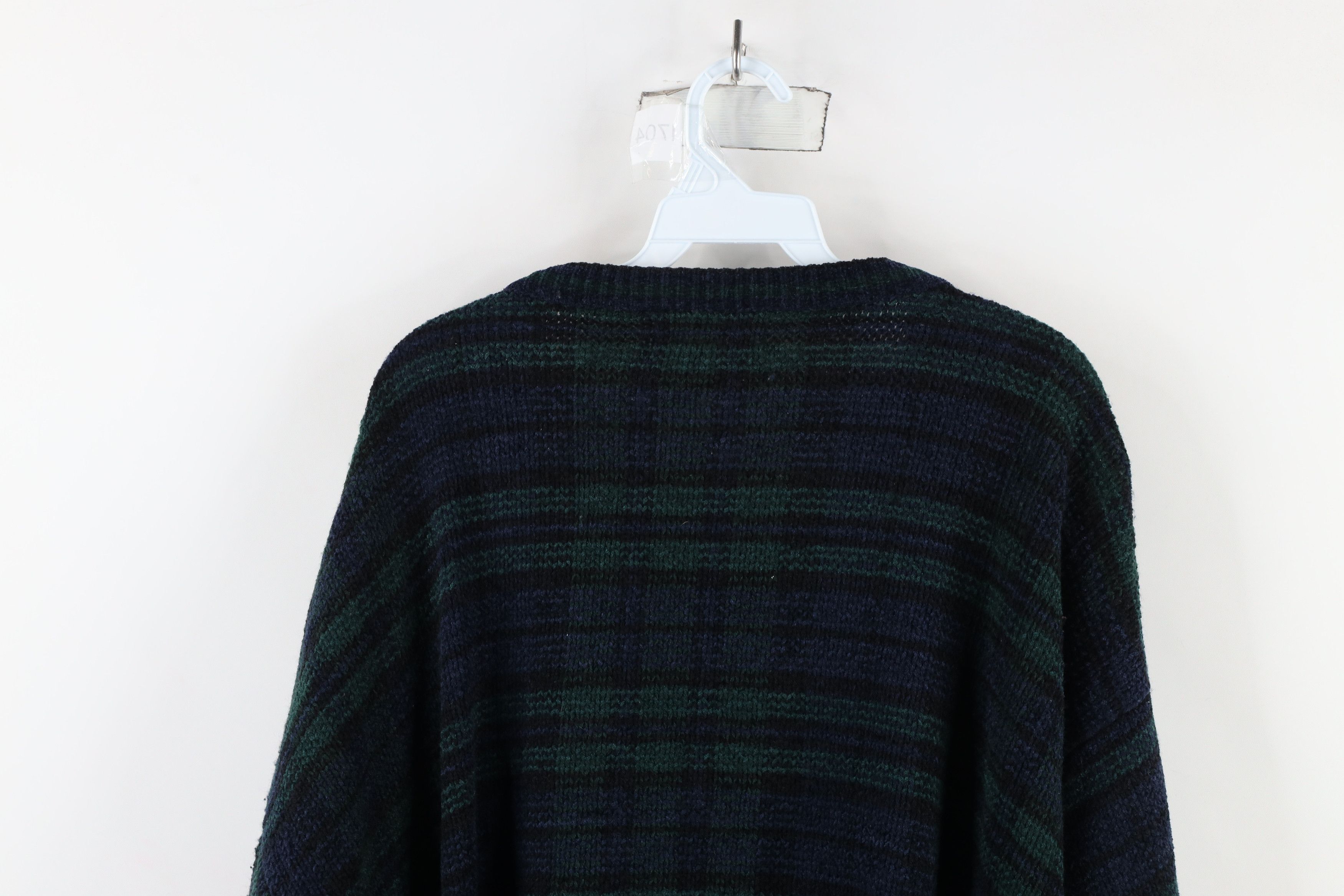 Vintage Vintage 90s Streetwear Fleece Crewneck Sweater Tartan Plaid Size US XL / EU 56 / 4 - 9 Thumbnail