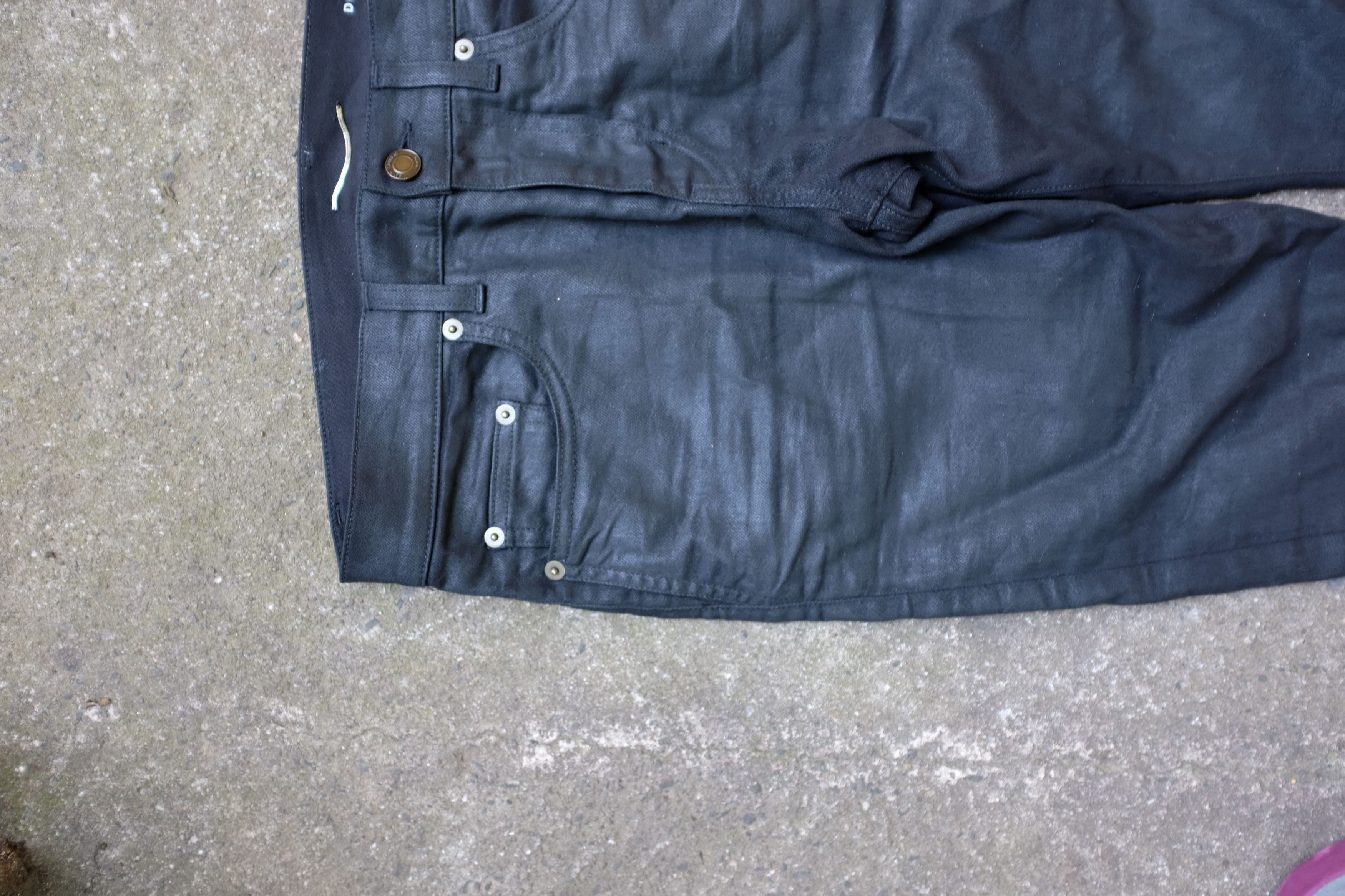 Saint Laurent Paris Saint Laurent D02 Wax Coated Black Denim Jeans Size US 29 - 7 Thumbnail