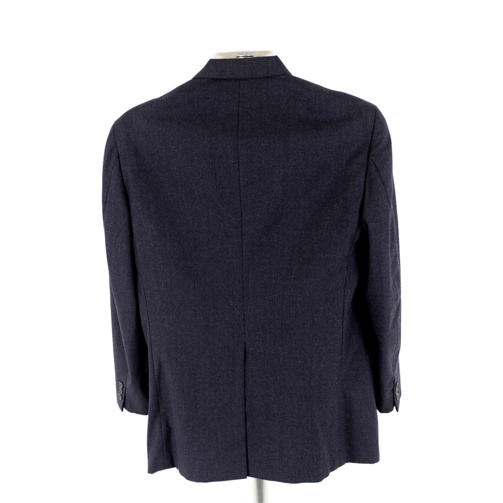 Austin Reed DAMAGED Austin Reed Blue Flannel Wool 2 Button Blazer 40R Ti Size 40R - 7 Thumbnail