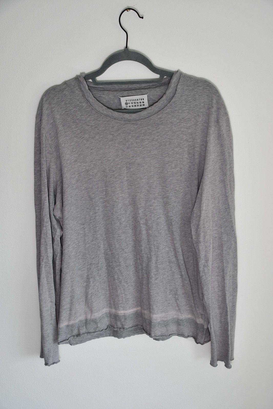 image of Maison Margiela Long Sleeve T in Grey, Men's (Size Medium)
