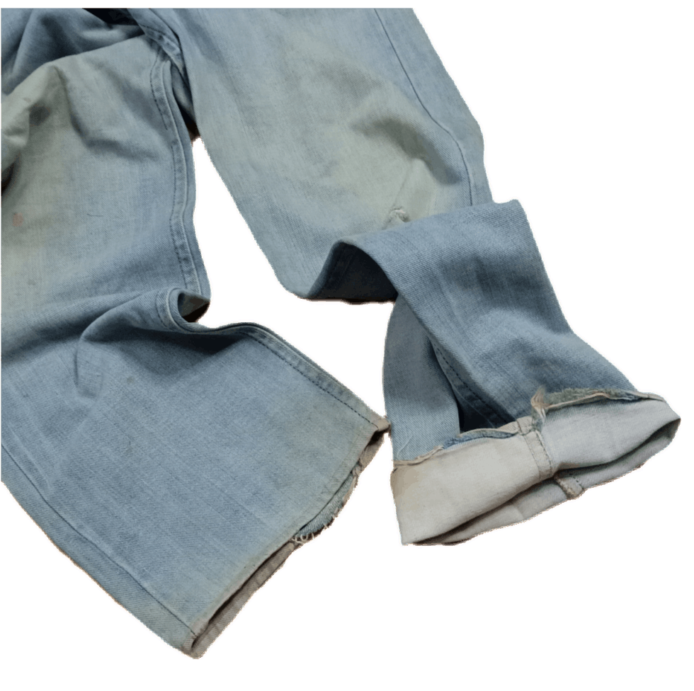 Lee 🇺🇸 Vintage Late 70s Lee Distressed Denim Pant Size US 32 / EU 48 - 5 Thumbnail