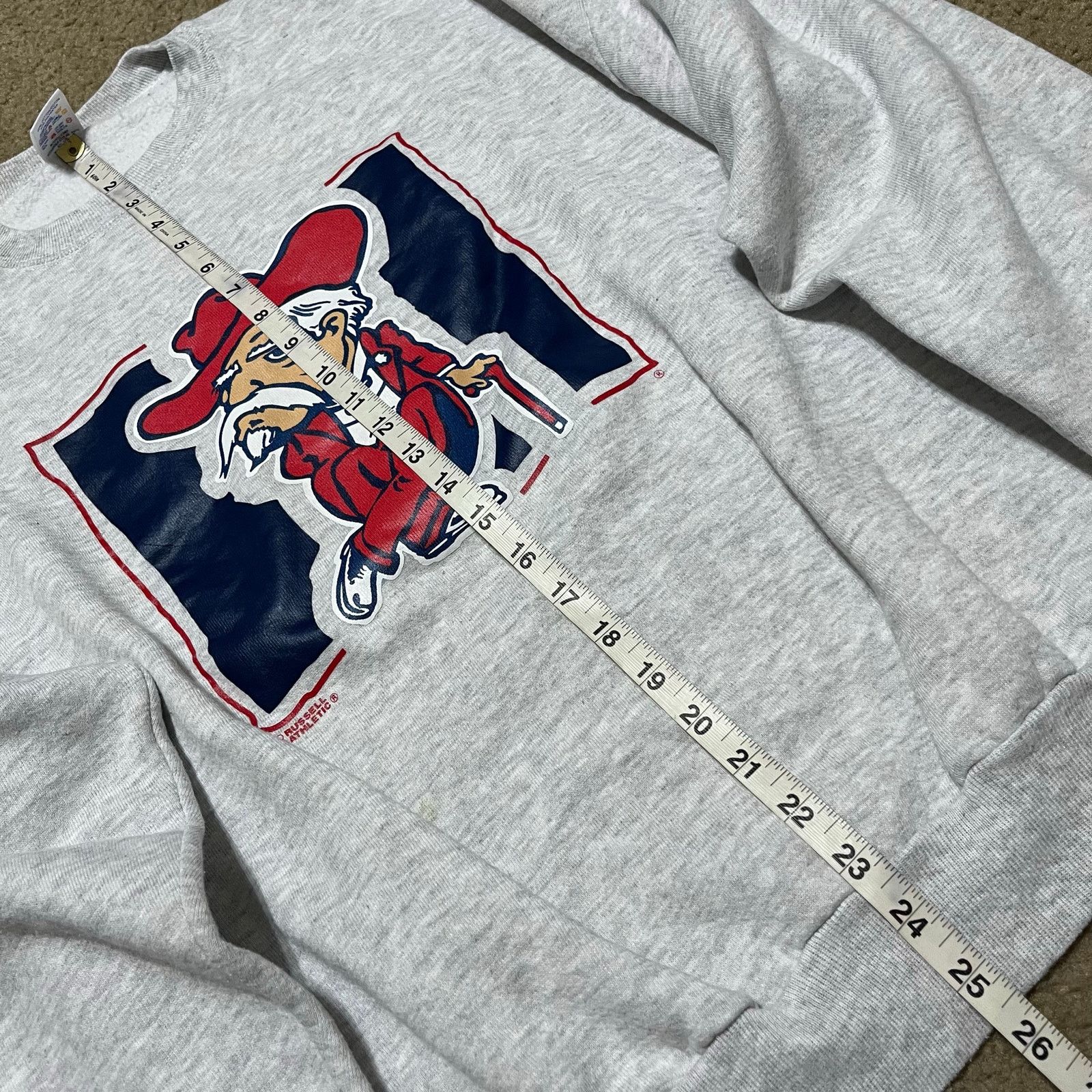 Jerzees Vintage OLE MISS Rebels Jerzees X Russell Grey Crewneck Larg Size US L / EU 52-54 / 3 - 5 Thumbnail