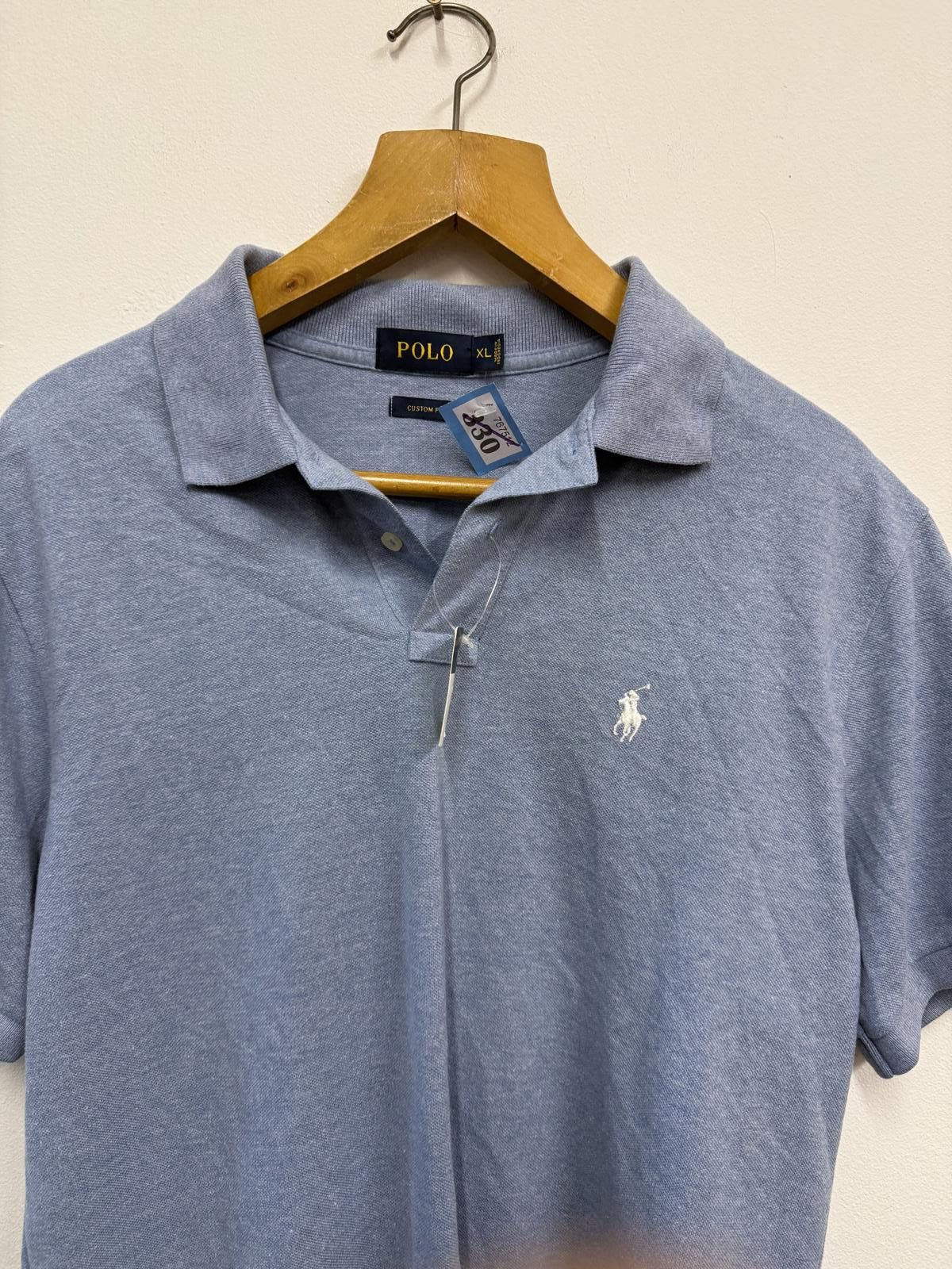 Polo Ralph Lauren Polo Ralph Lauren Custom Fit XL Blue Polo Shirt Size US XL / EU 56 / 4 - 3 Thumbnail