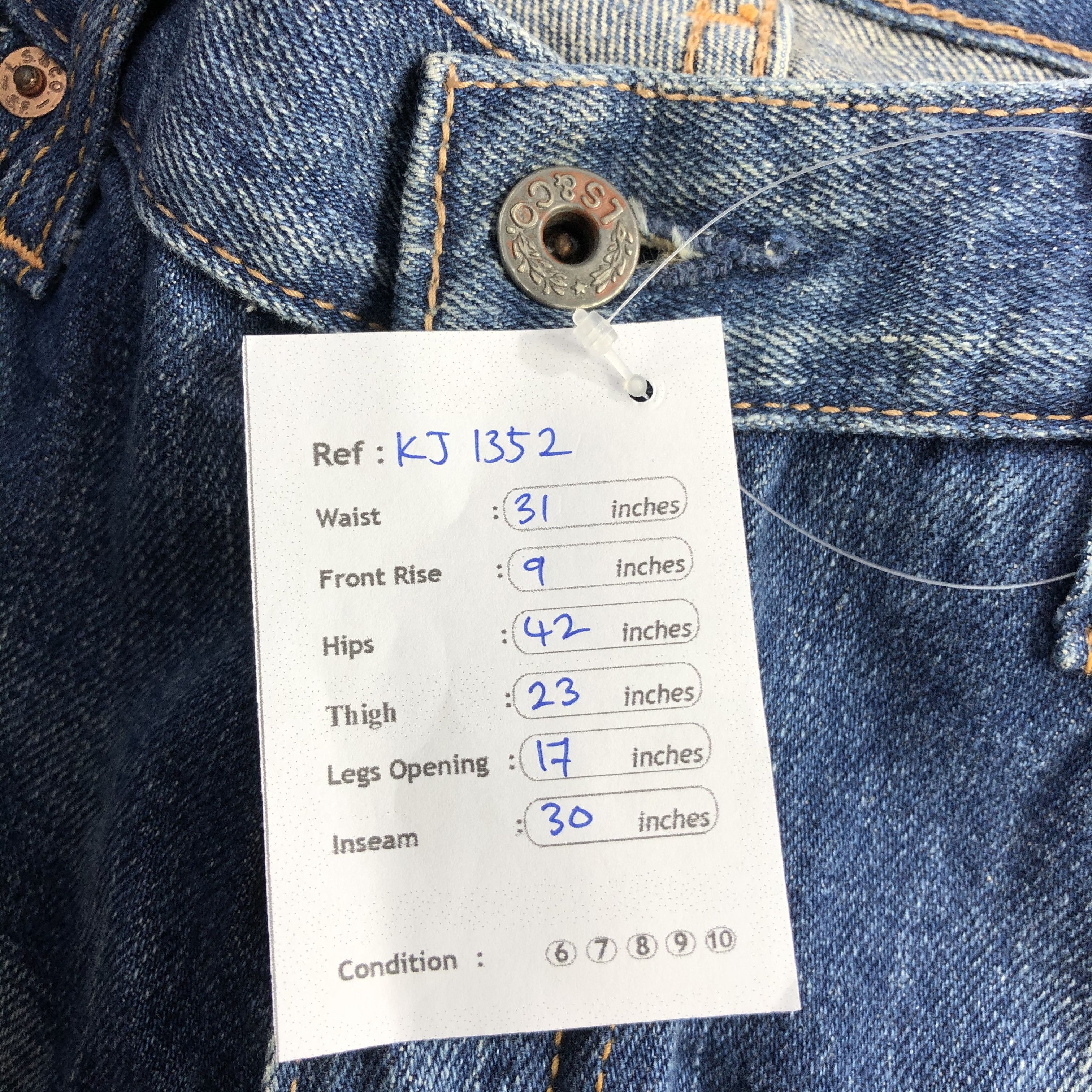 Levi's Vintage Levis 553 Jeans Faded Blue Denim KJ1352 Size US 30 / EU 46 - 11 Thumbnail