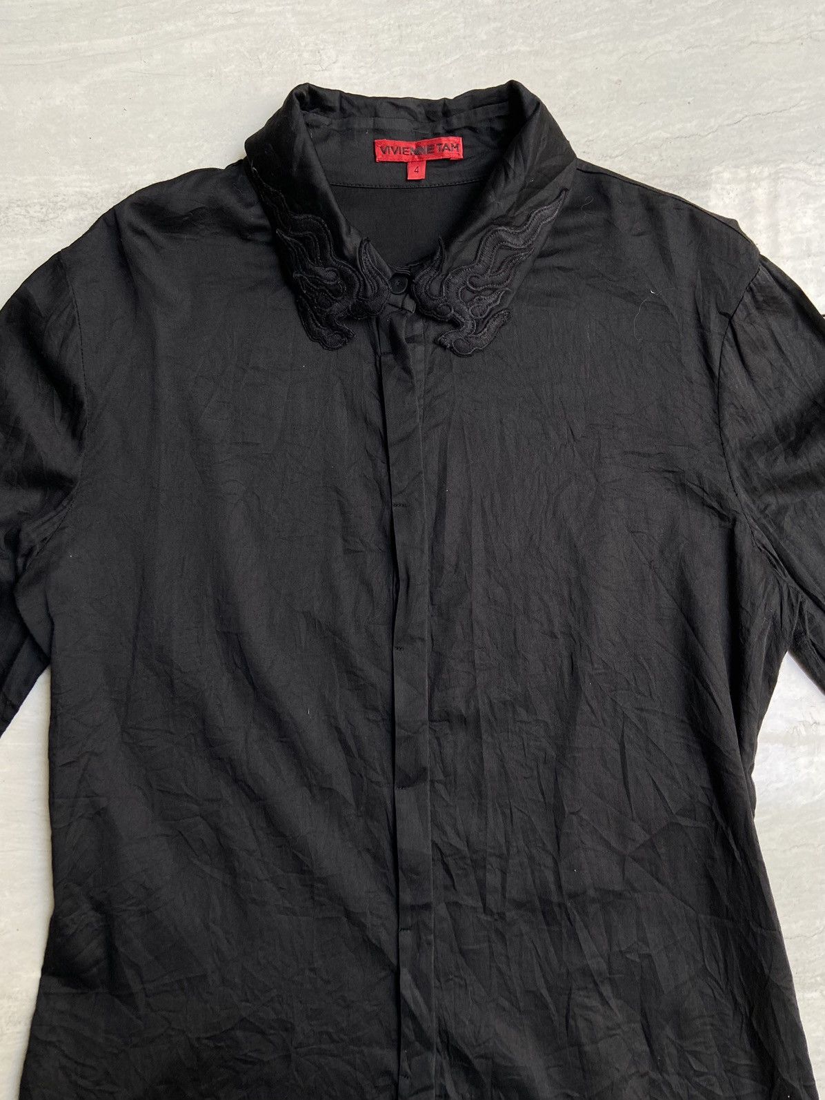 Vivienne Tam VIVIENNE TAM Black Shirt Size XS / US 0-2 / IT 36-38 - 8 Thumbnail