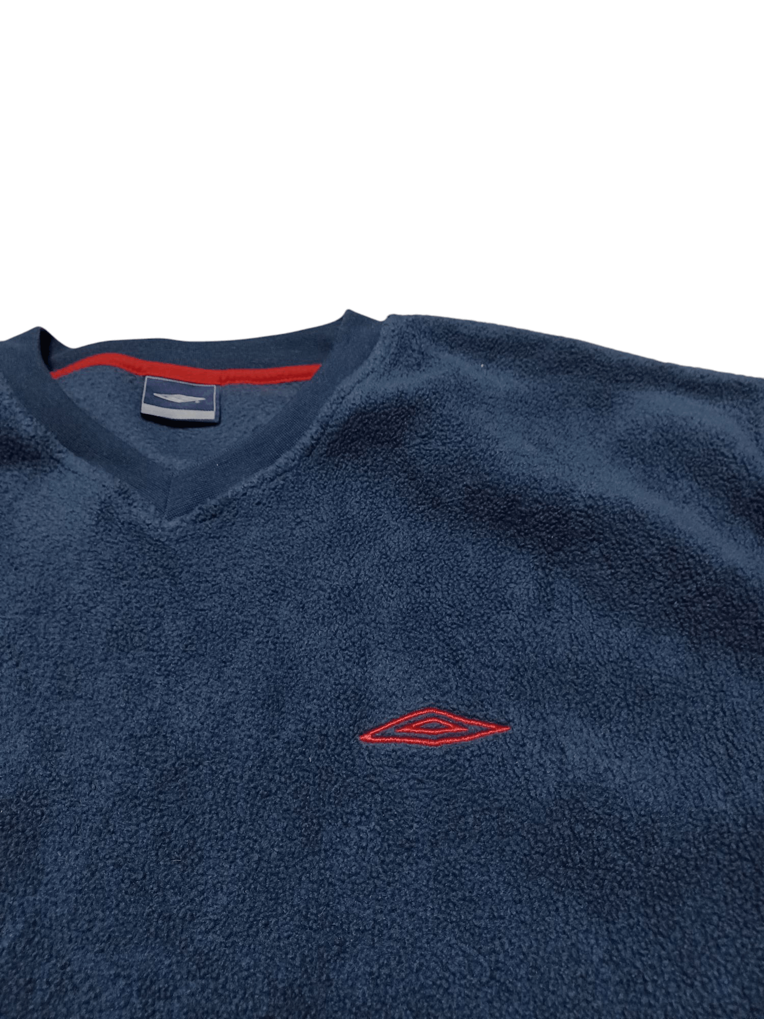 Umbro UMBRO FLEECE VINTAGE V-NECK FIRE TEDDY SWEATSHIRT Size US XXL / EU 58 / 5 - 2 Thumbnail