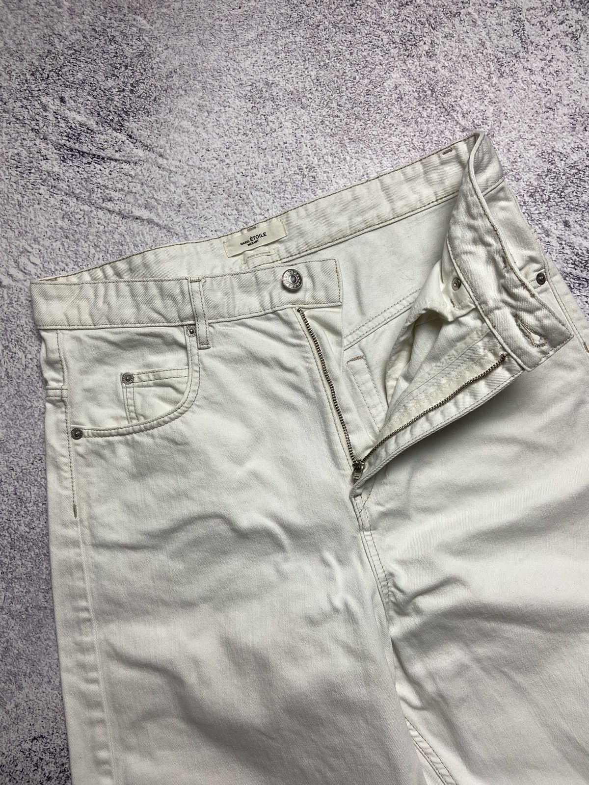 Designer × Isabel Marant Etoile Isabel Marant Etoile Jeans Women’s White Denim Pants Design Size 27" / US 4 / IT 40 - 9 Thumbnail