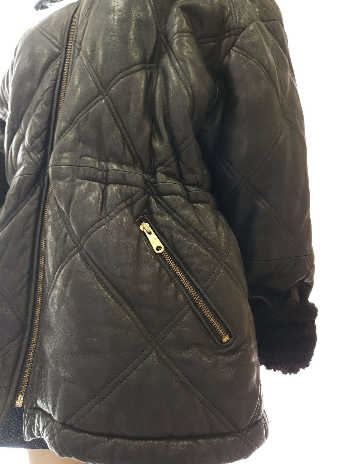 Vintage Vintage Genuine Leather/Lambskin Quilted Jacket By Marquis Size XXL / US 16-18 / IT 52-54 - 6 Thumbnail