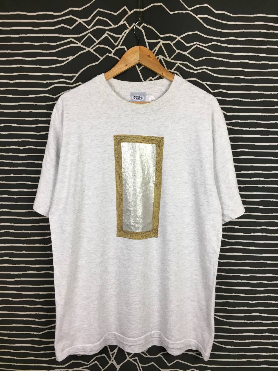 Vintage Vtg Real Fake Metallic Rectangle Print Single Stitch Tee Size US L / EU 52-54 / 3 - 1 Thumbnail