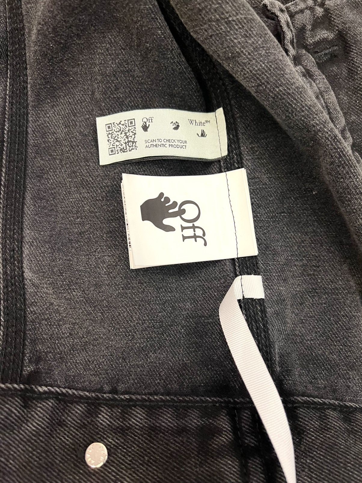Off-White × Virgil Abloh Virgil era rare black denim jacket Size US L / EU 52-54 / 3 - 13 Thumbnail