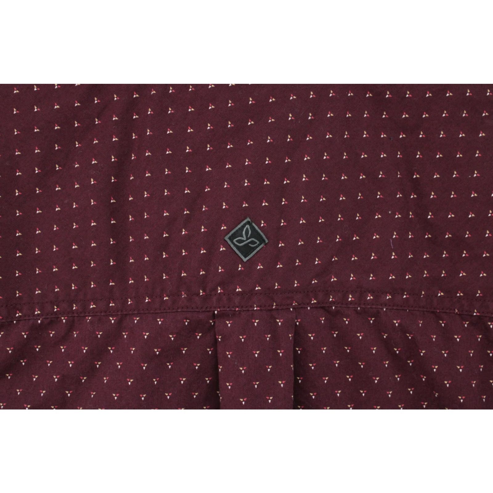 Prana prAna Shirt Mens Small Burgandy Slim Button Up Long Sleeve Flip Cuff Geometric Size US S / EU 44-46 / 1 - 5 Thumbnail