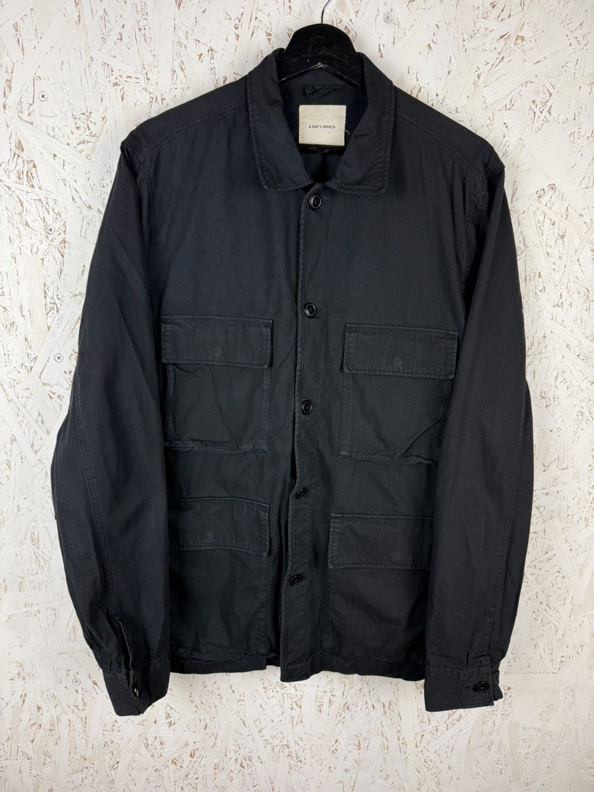A Day's March A Day’s March Military Style Cotton Button Up Jacket Black L Size US L / EU 52-54 / 3 - 1 Thumbnail