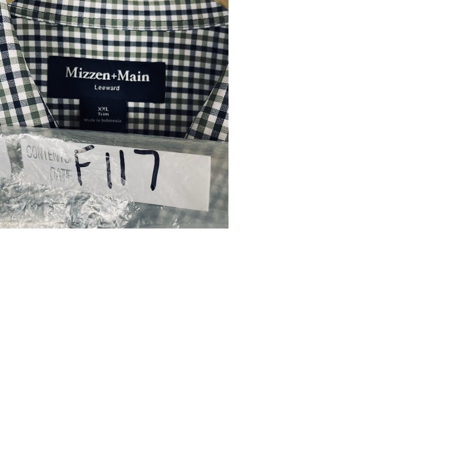 Mizzen+Main Mizzen+Main Leeward Shirt Men’s 2XL Trim Fit Check Long Sleeve Button Up F117 Size US XXL / EU 58 / 5 - 9 Thumbnail