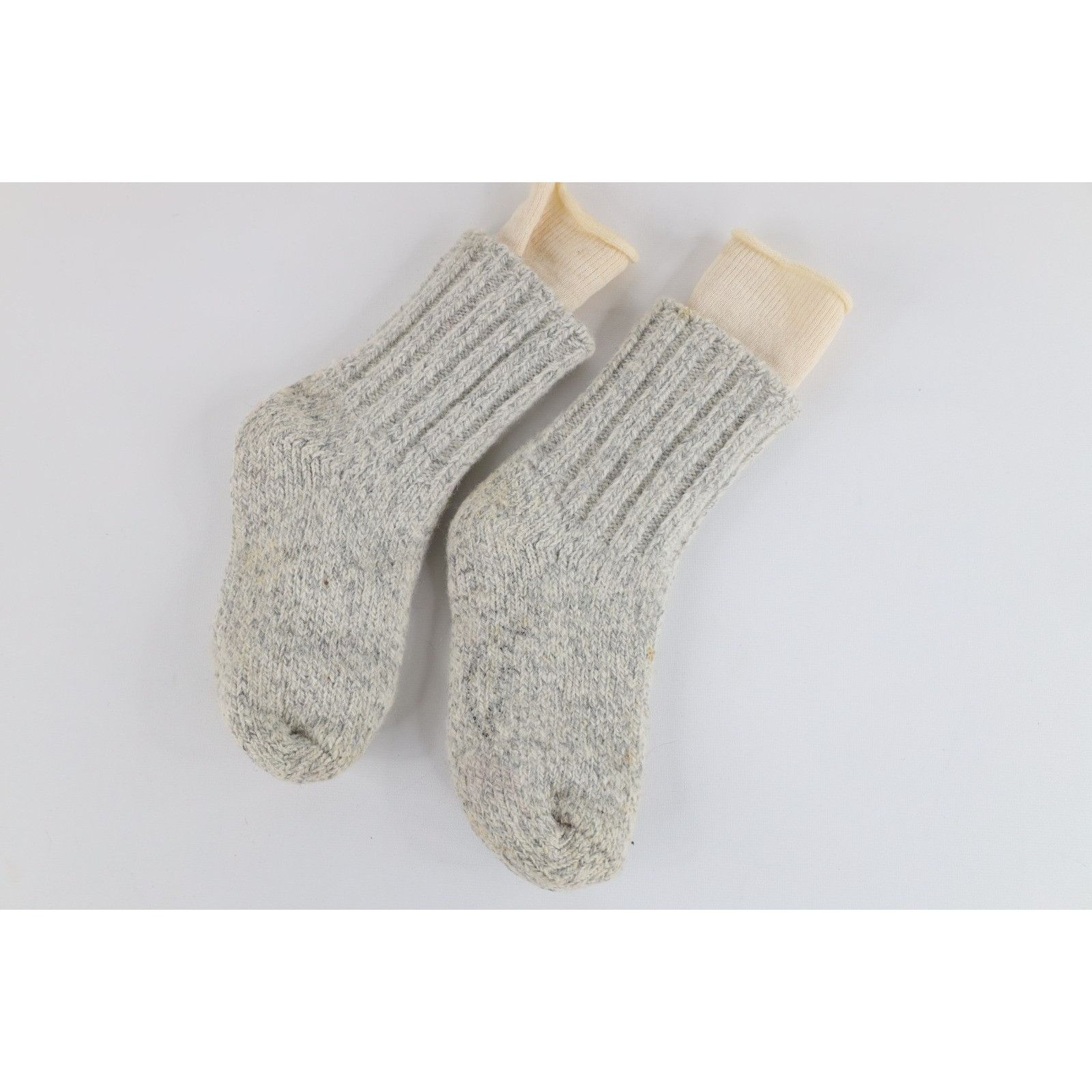 Vintage Vintage 60s 70s Wool Blend Knit Layered Hiking Boot Socks Size ONE SIZE - 6 Thumbnail