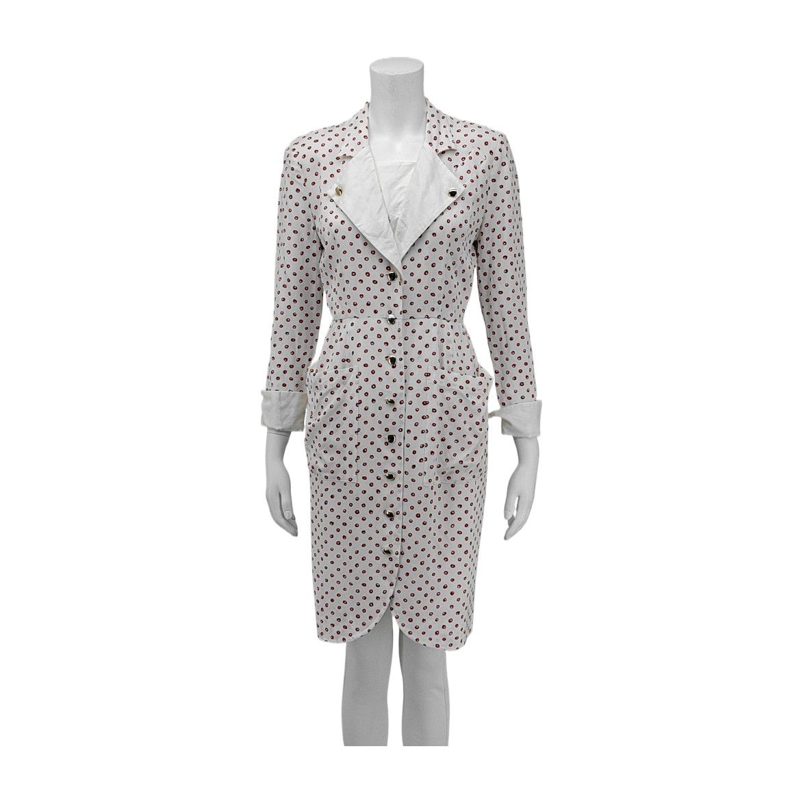 Balenciaga Balenciaga Polka Dot Midi Dress Size 9 Size S / US 4 / IT 40 - 1 Thumbnail