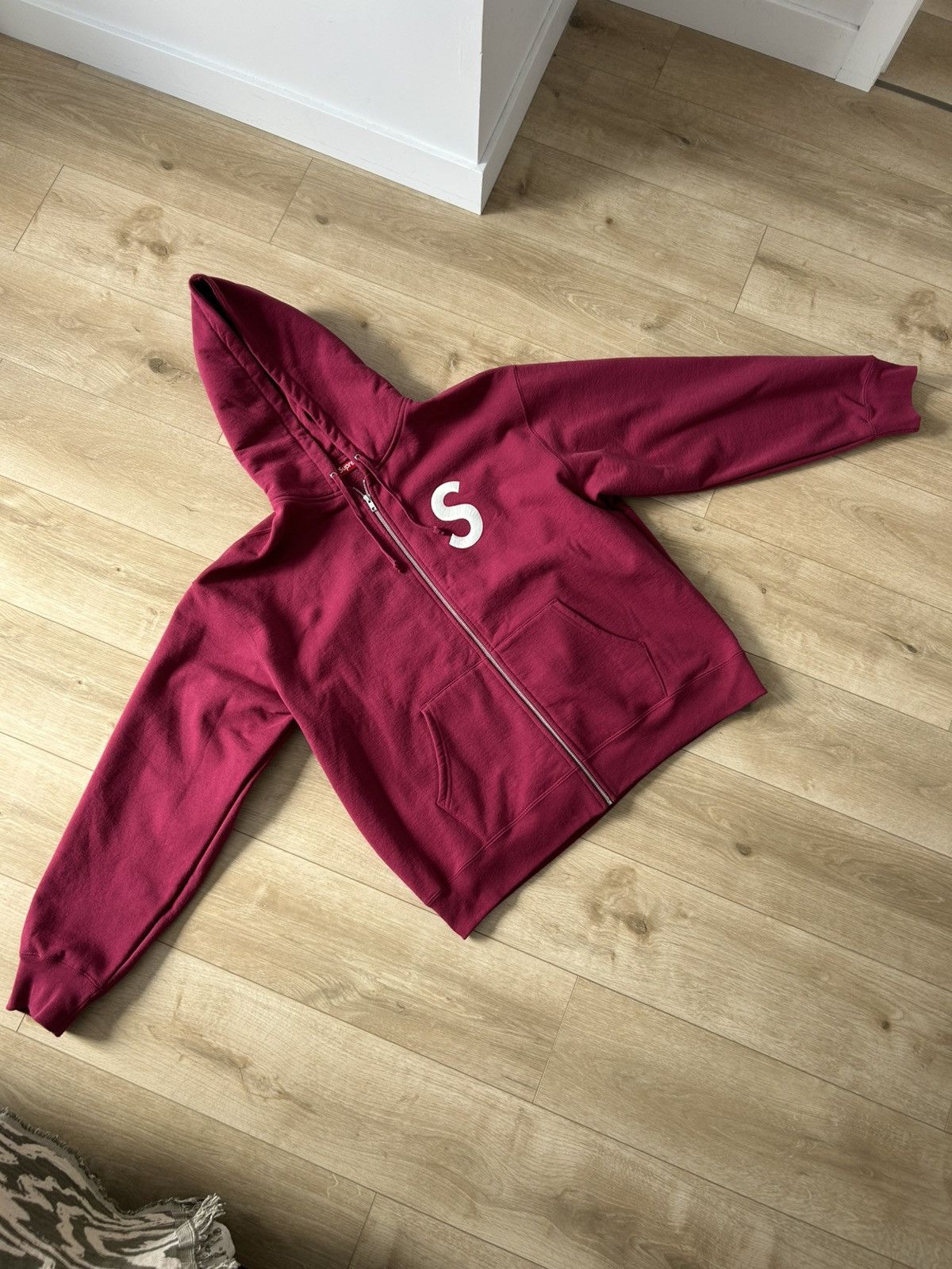 Supreme Supreme Raspberry S Logo Zip Up Hoodie Size US XL / EU 56 / 4 - 1 Thumbnail