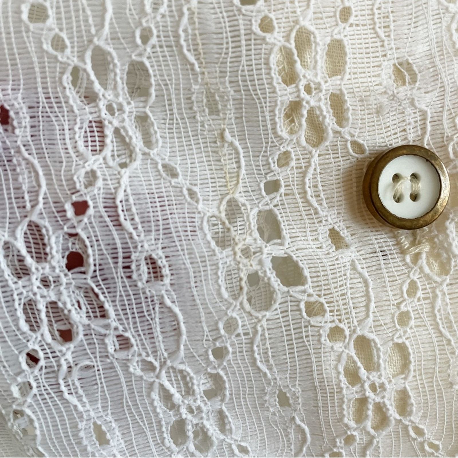 Vintage Vintage 70s Daisy lace ruffle hem wide collar blouse M Size M / US 6-8 / IT 42-44 - 8 Thumbnail