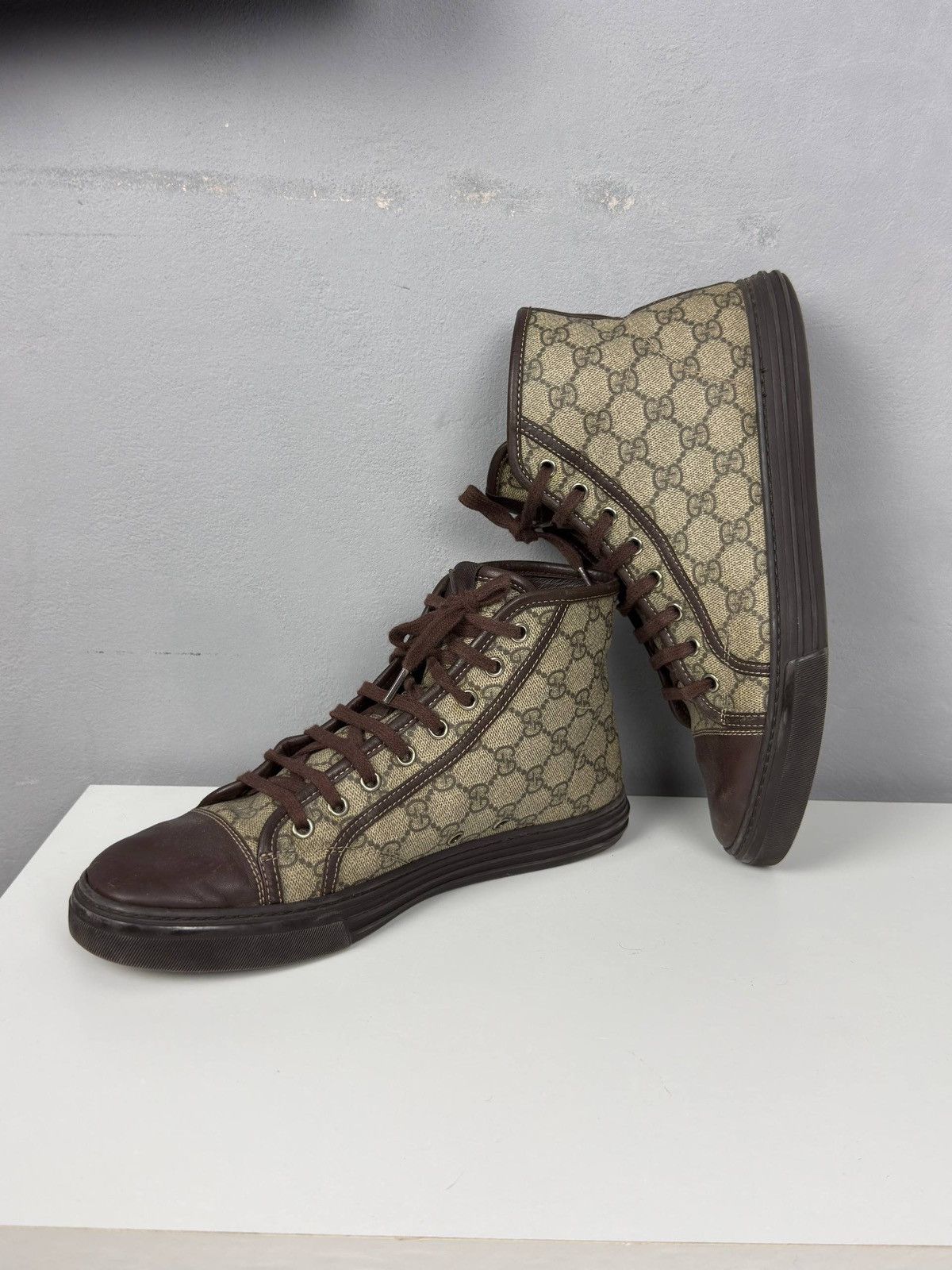 Gucci GUCCI A/W2012 “California” GG Monogram Canvas High Top Shoes Size US 9 / EU 42 - 2 Thumbnail