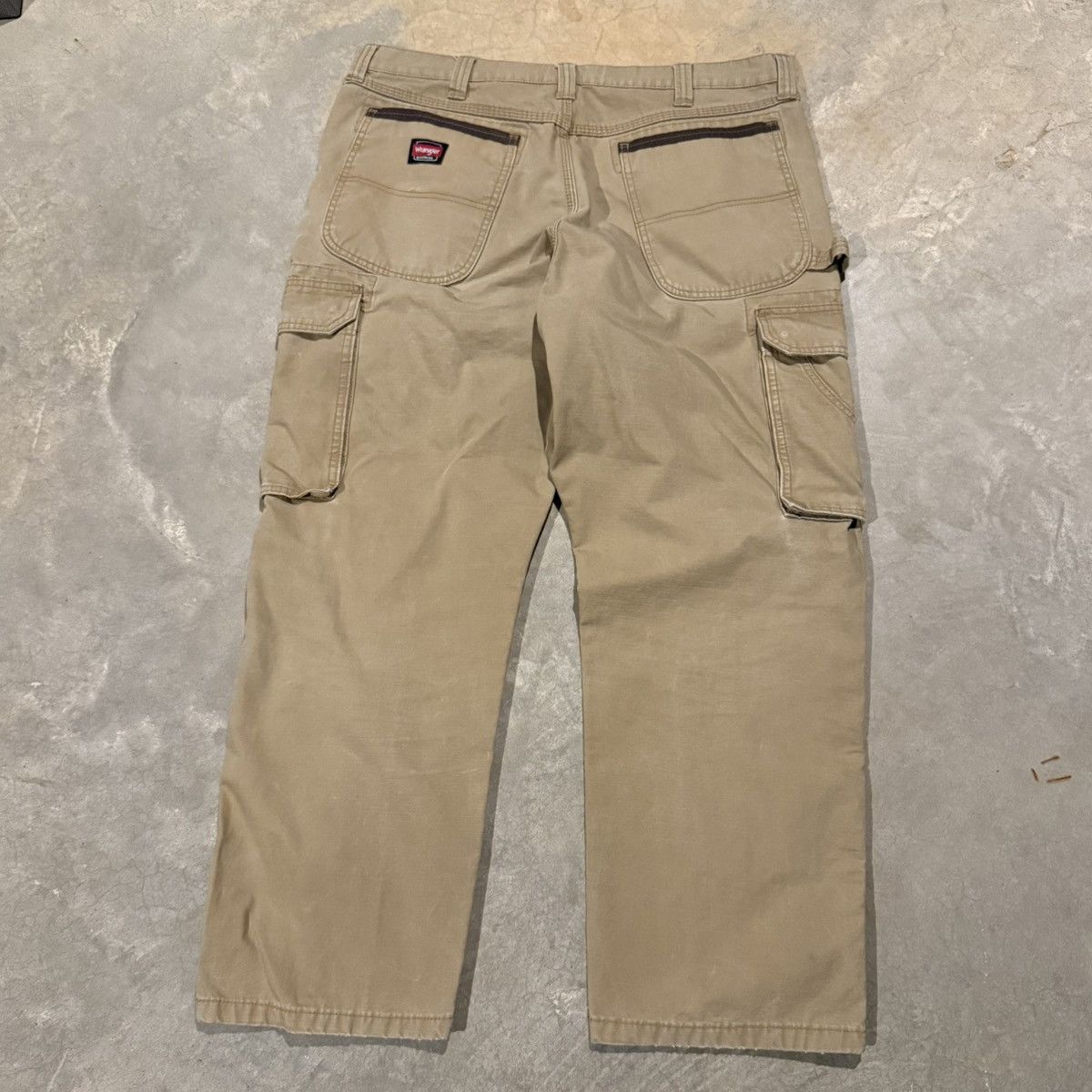 Carhartt 2000s Wrangler Faded Distressed Double Knee Cargo Work Pants Size US 38 / EU 54 - 9 Thumbnail