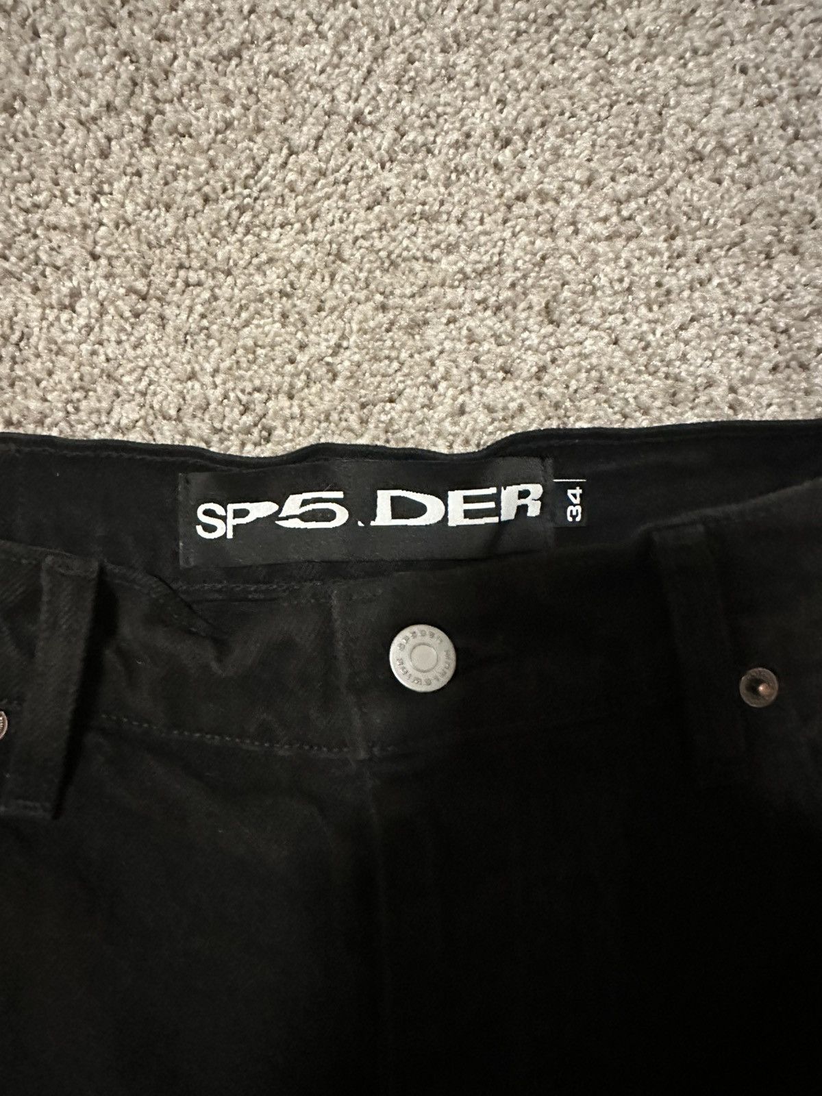 Sp5der Sp5der black denim jeans Size US 34 / EU 50 - 3 Thumbnail