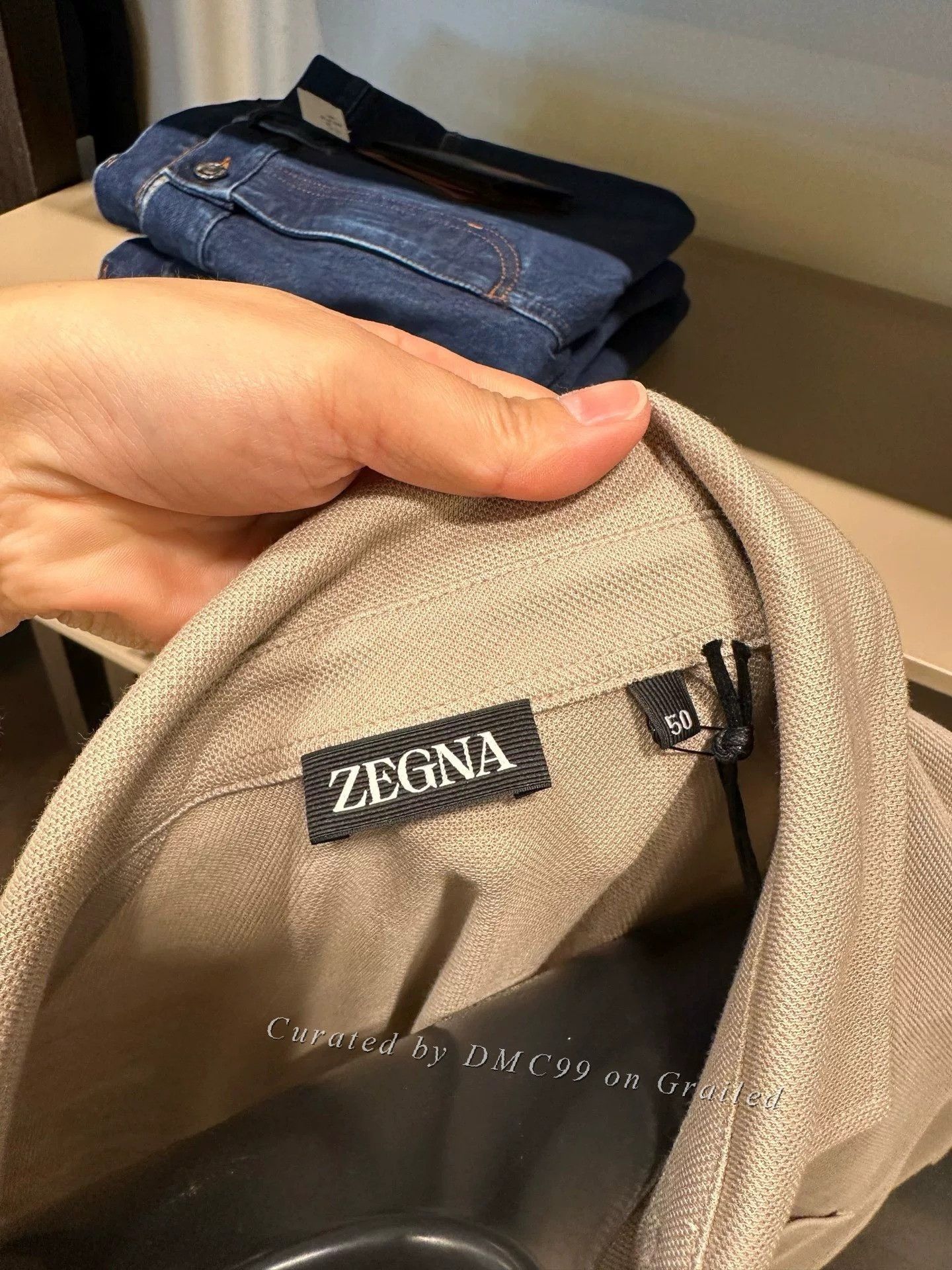 Ermenegildo Zegna Zegna Beige Men’s Polo Shirt Size US M / EU 48-50 / 2 - 9 Thumbnail