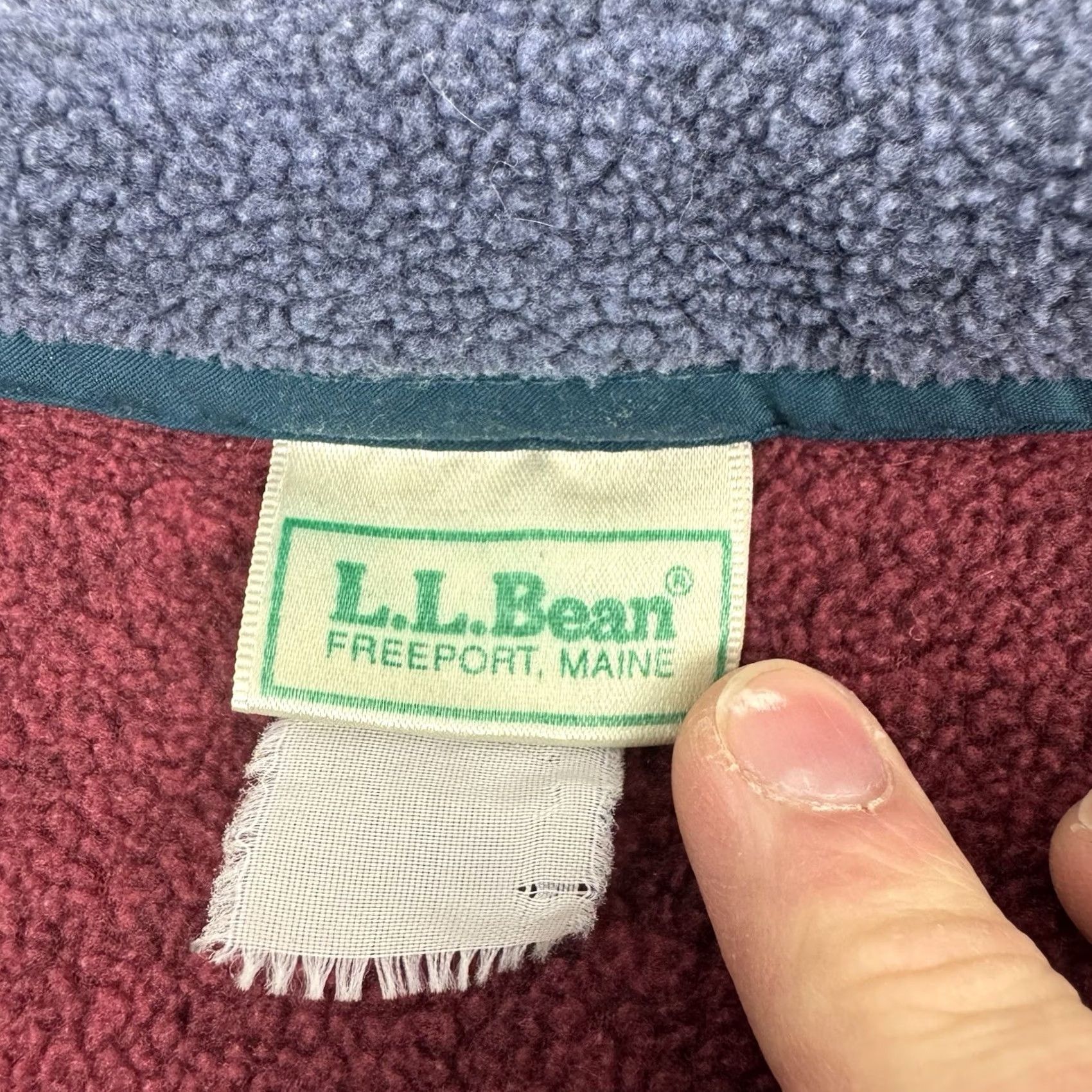 Vintage VINTAGE L.L. Bean Jacket Quarter Zip Fleece Red XL Men Outdoor Nature 90s Collared Zip Size US XL / EU 56 / 4 - 6 Thumbnail