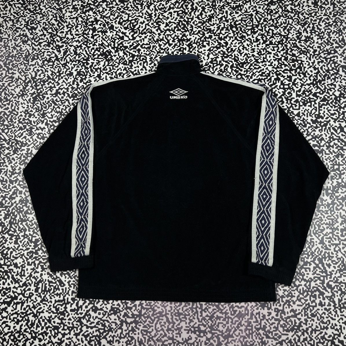 Umbro Vintage 90s UMBRO Velour Lampas Retro Light Track Jacket Size US L / EU 52-54 / 3 - 2 Thumbnail