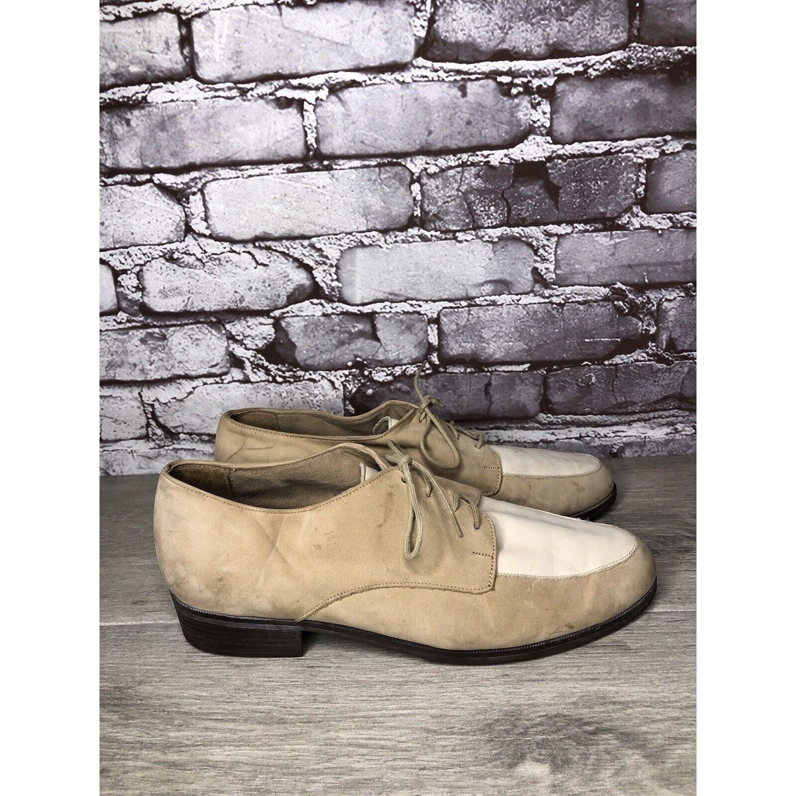 Other MUNRO AMERICAN Beige Nubuck Ivory Suede Oxfords Lace Shoes W Size US 10 / IT 40 - 10 Thumbnail
