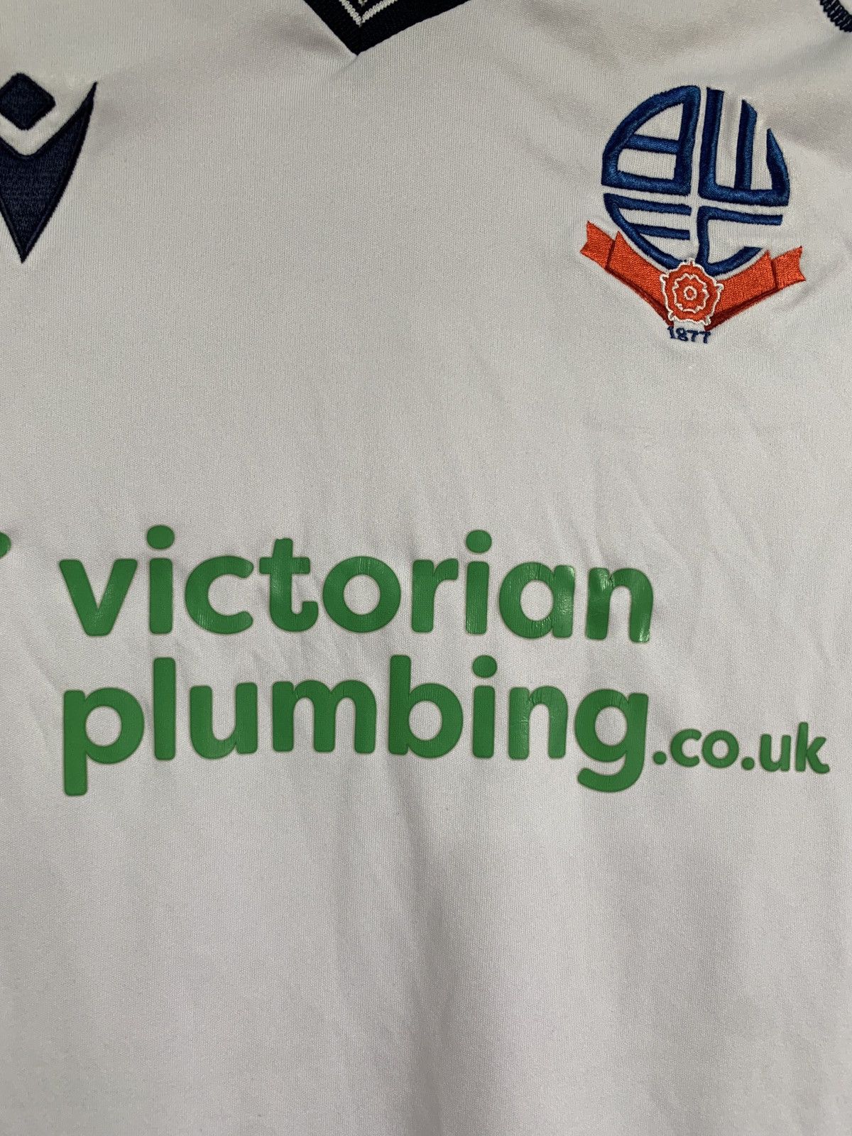 Macron Bolton Home Football Shirt Macron Soccer Jersey Size M Size US S / EU 44-46 / 1 - 6 Thumbnail
