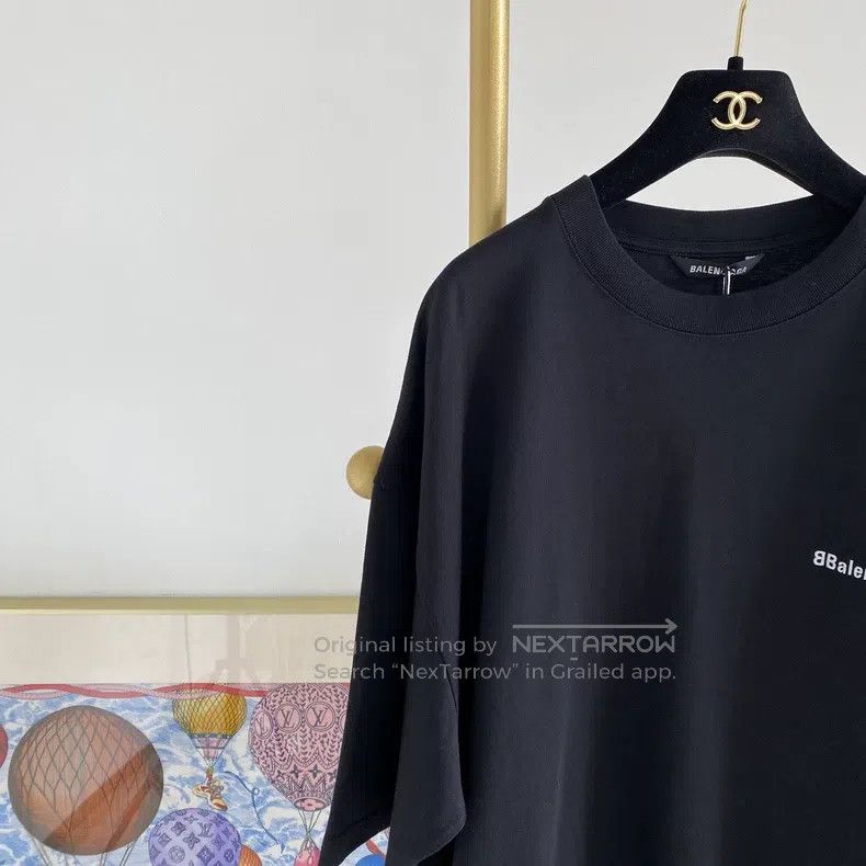 Balenciaga Balenciaga Letter Logo Black T-Shirt Size US L / EU 52-54 / 3 - 3 Thumbnail
