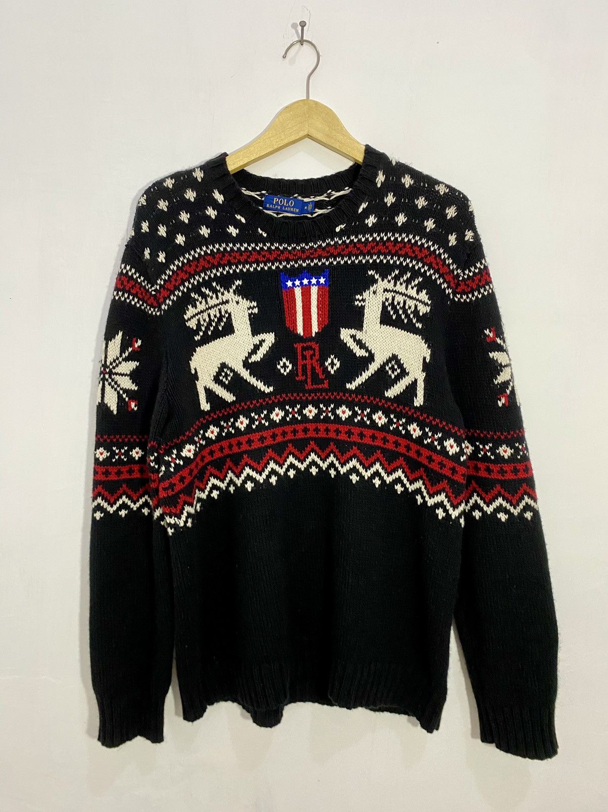 Polo Ralph Lauren × Ralph Lauren × Vintage 💥Aztec💥Ralph Lauren Classic Knitwear Size US L / EU 52-54 / 3 - 2 Thumbnail