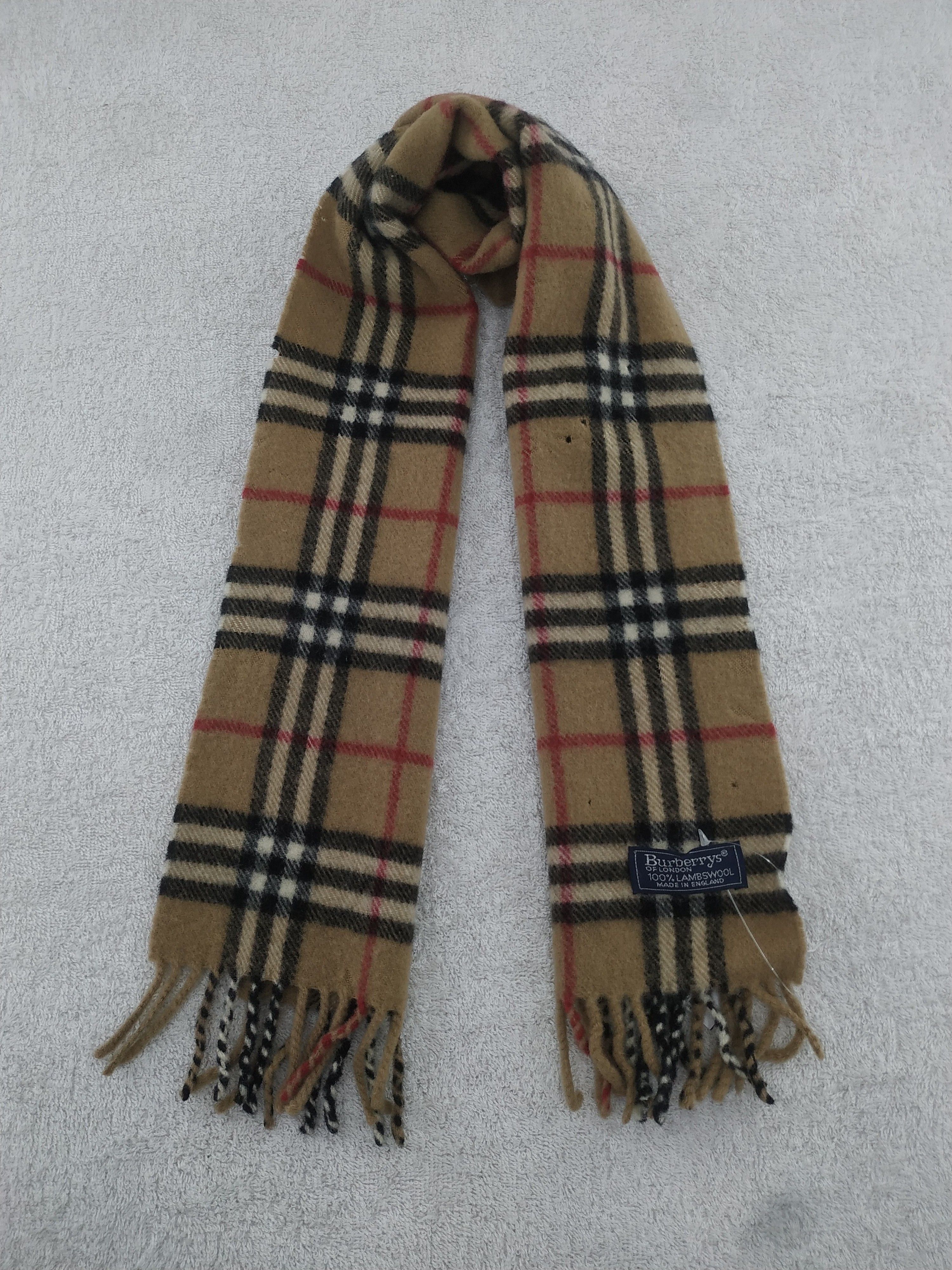 Burberry × Vintage Burberry Scarf / Muffler / Neckwear - WW767 Size ONE SIZE - 1 Thumbnail