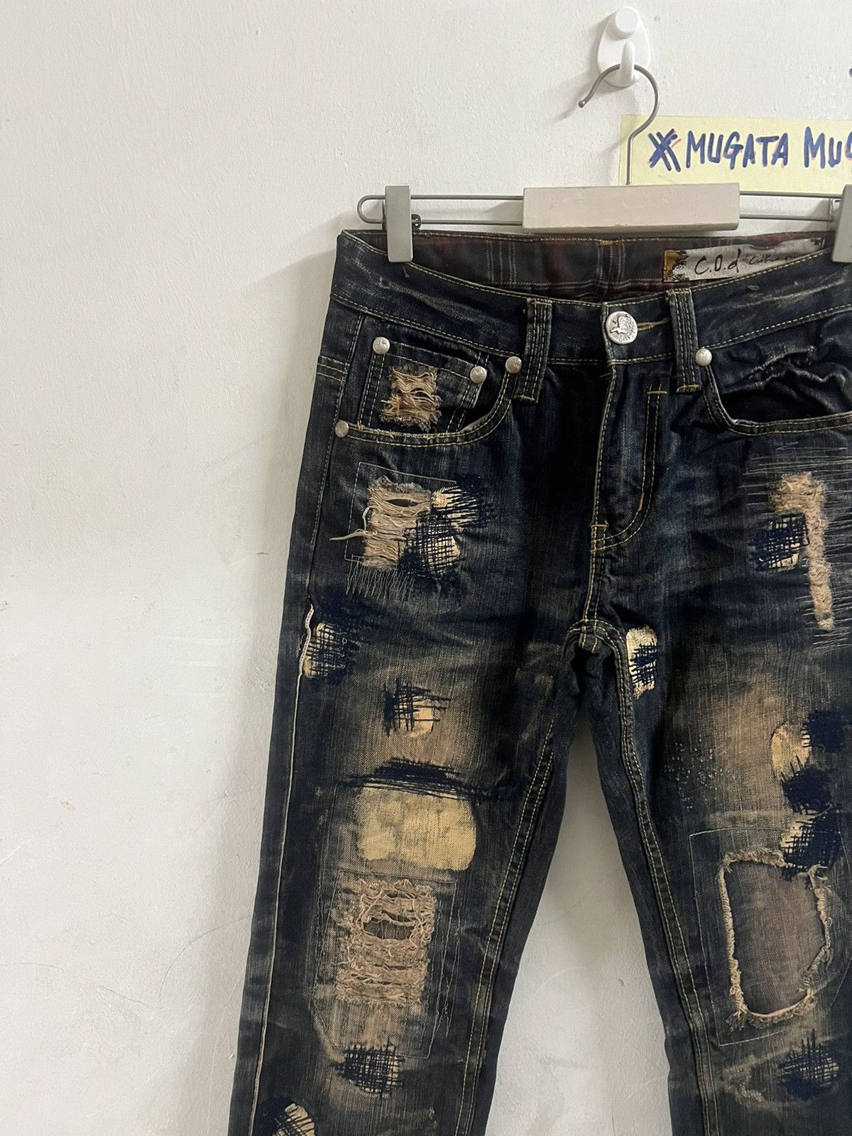 Hysteric Glamour VINTAGE Y2K INSPIRED KAPITAL PATCHWORK DENIM PANT Size US 28 / EU 44 - 5 Thumbnail