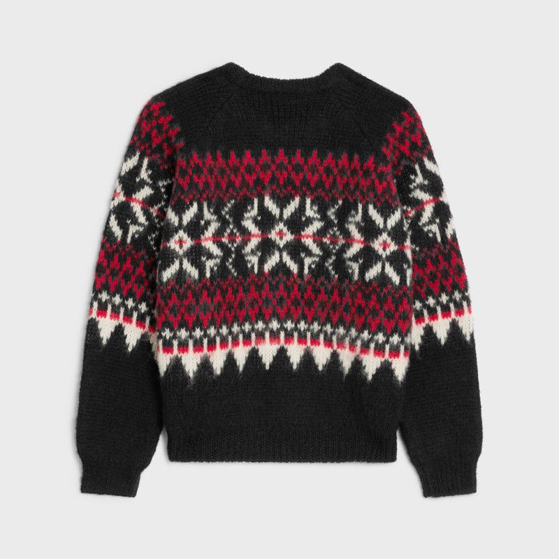 Celine o1mle0426 Fair Isle Wool Sweater in Multicolor Size US XXL / EU 58 / 5 - 2 Thumbnail