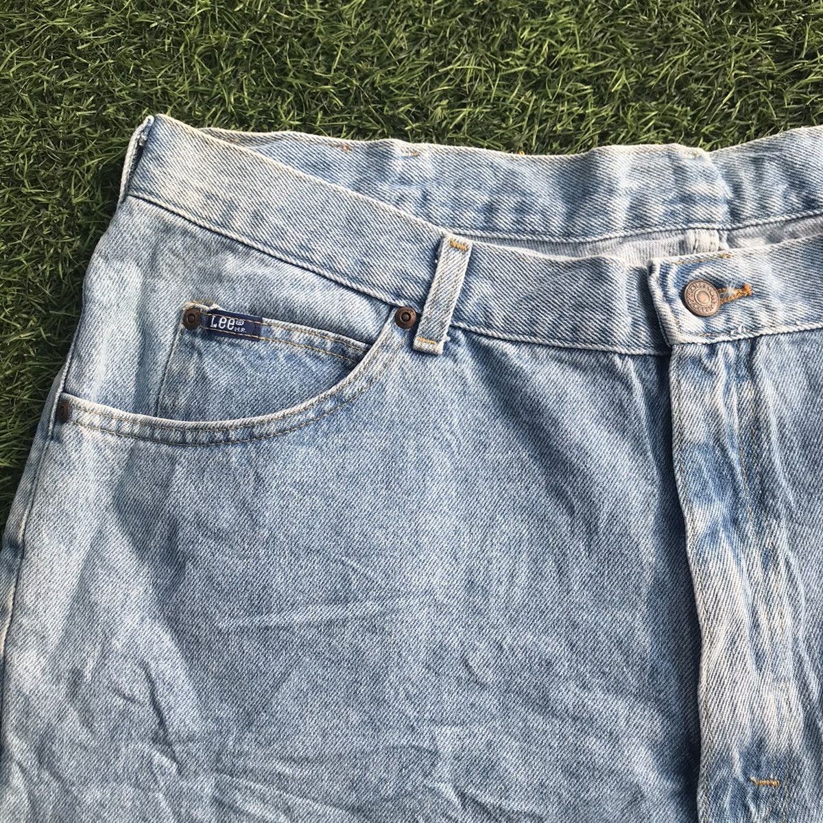 Lee × Vintage Vintage Big Size 42 Mr Lee Rider Shortpants Jeans Blue washe Size US 42 / EU 58 - 6 Thumbnail