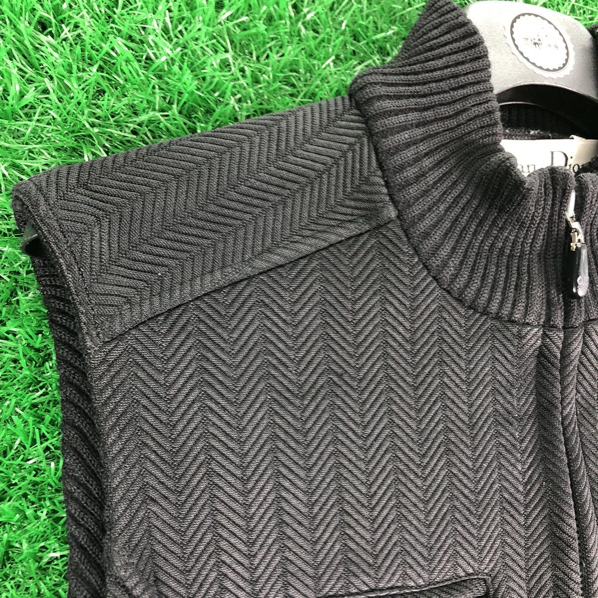 Dior Vintage Christian Dior Sports Herringbone Zipper Vest Size S / US 4 / IT 40 - 4 Thumbnail