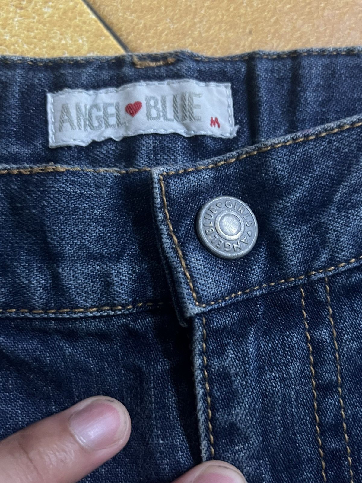 Angel Blue VINTAGE Angel Blue Patchwork Denim Jeans Y2K Japanese Brand Size US 26 / EU 42 - 9 Thumbnail