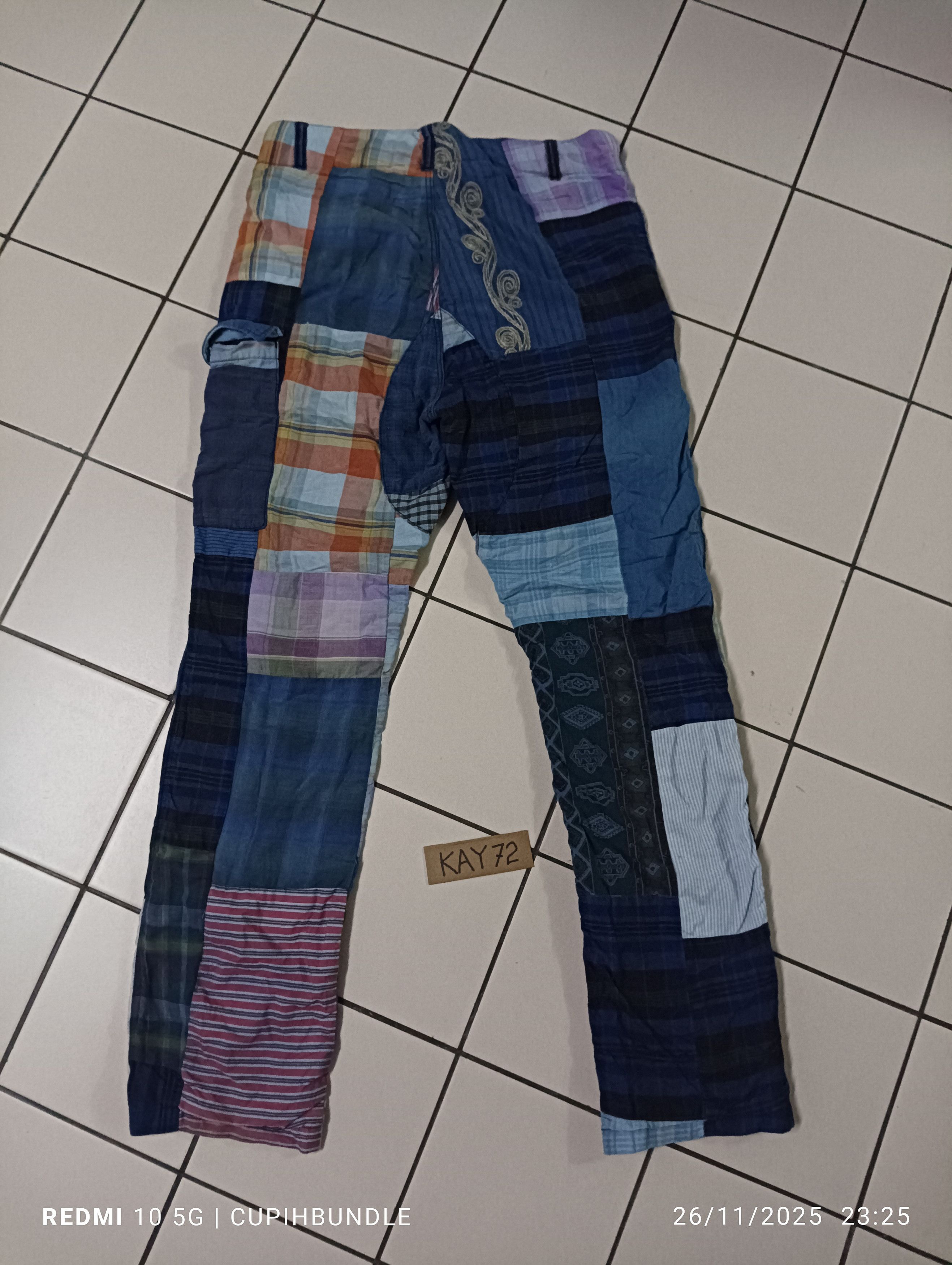 Japanese Brand A REINCARNATION:key PATCHWORK PANTS Size US 33 - 4 Thumbnail