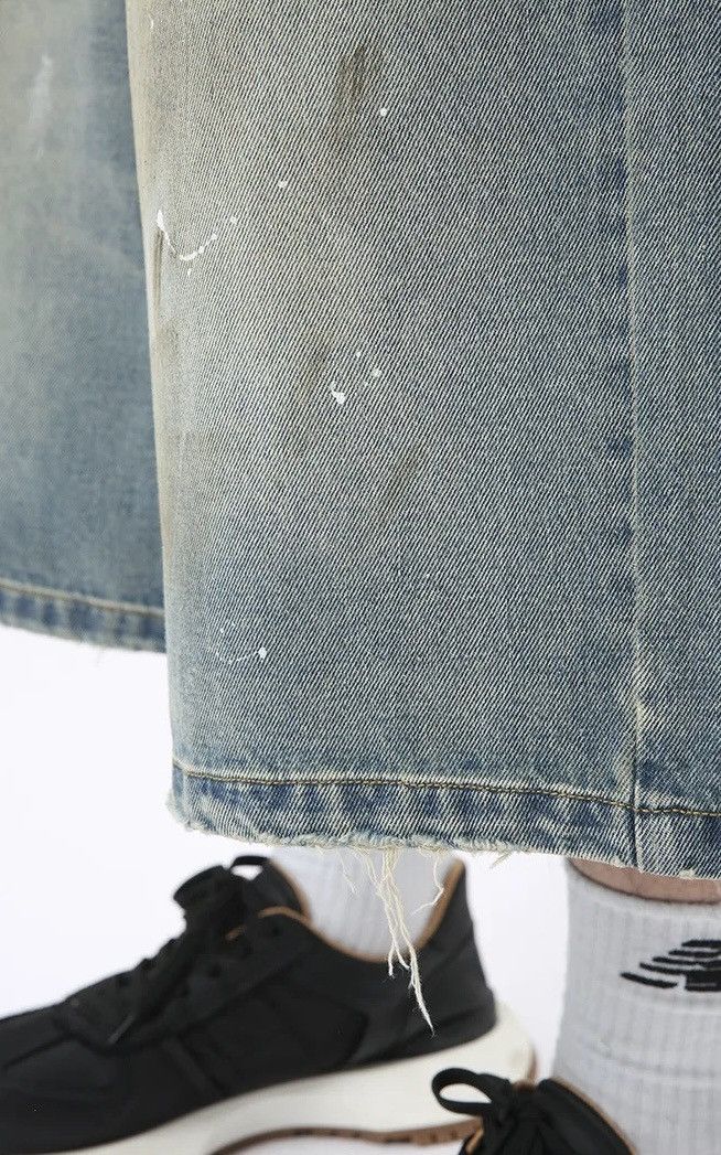 Designer × Vintage Design Loose Baggy Washed Blue Wide Leg Shorts y2k Size US 33 - 5 Thumbnail
