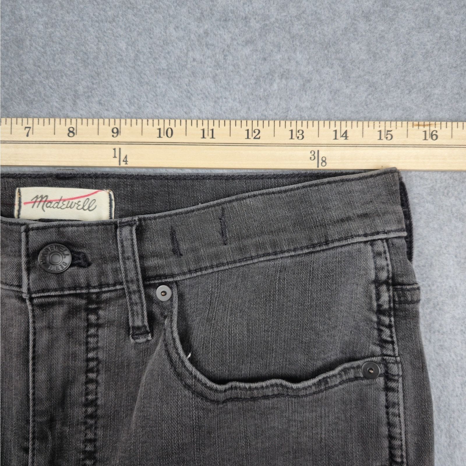Madewell Madewell 29x25 Black Stovepipe Jeans Raw Hem Size 29" - 13 Thumbnail